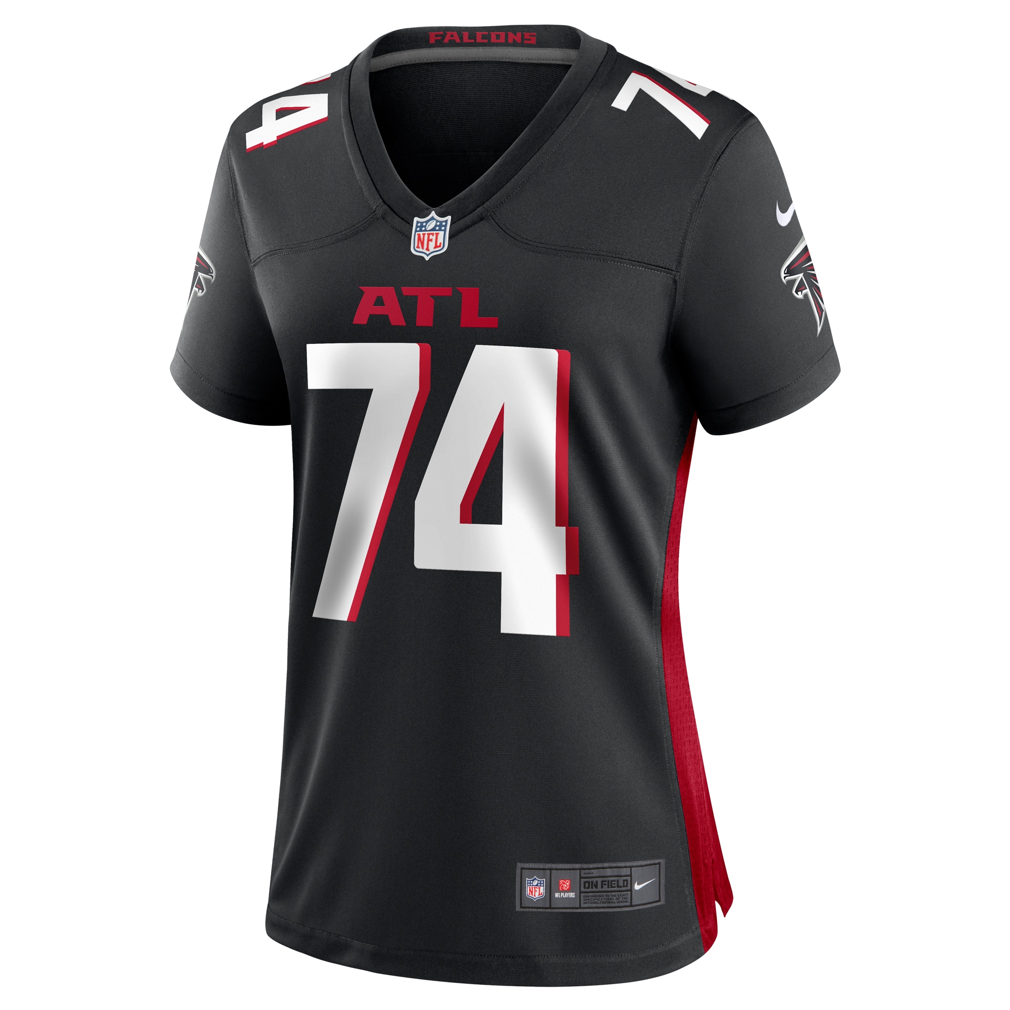 Travis Bell Atlanta Falcons Women's Team Game Jersey -  Black