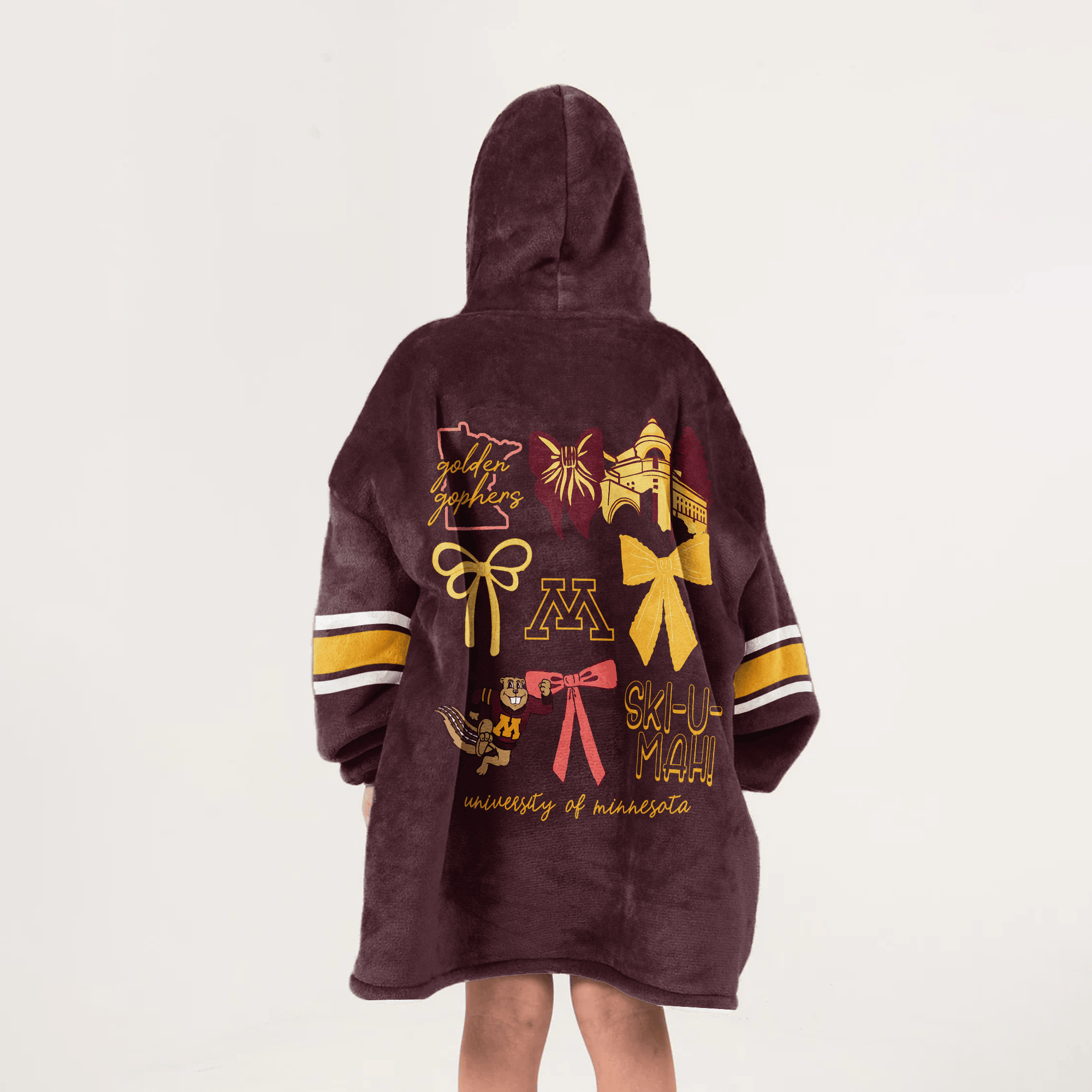 Kid Minnesota Football Unisex Blanket Hoodie