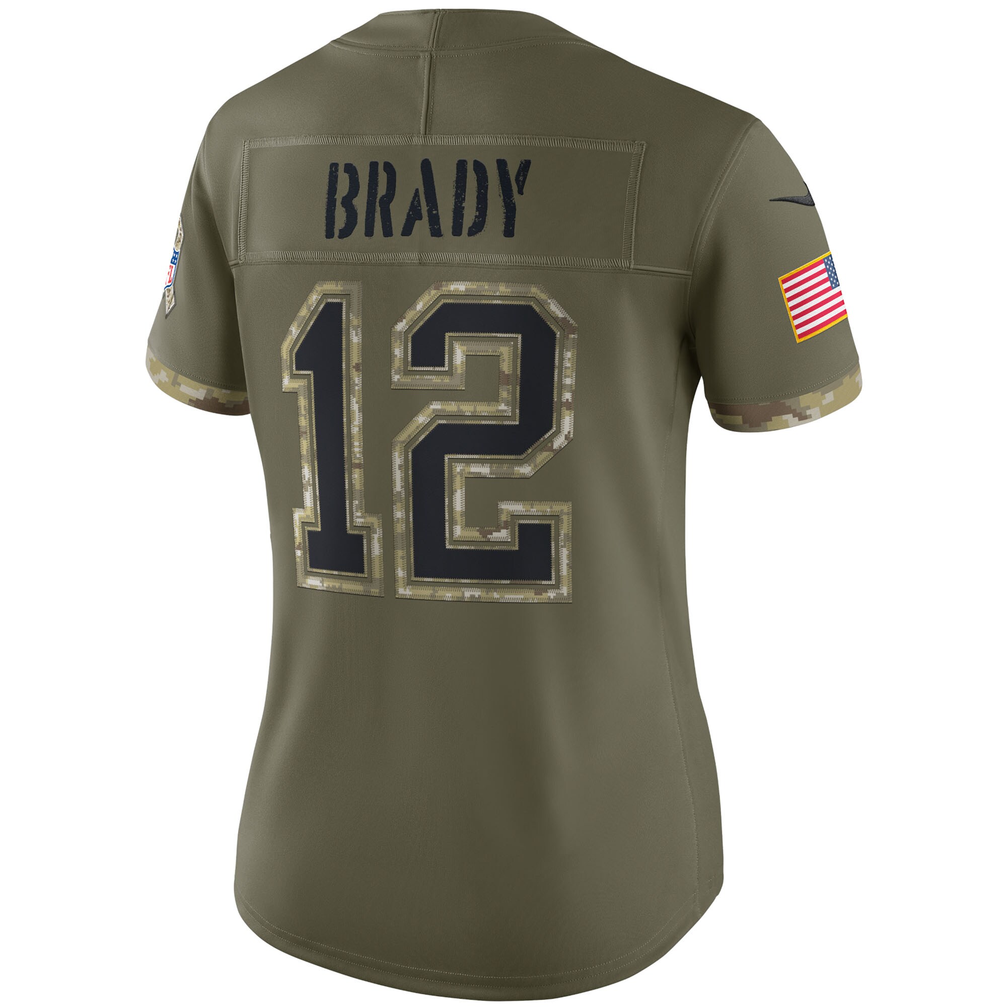Tom Brady Tampa Bay Buccaneers  Women's 2022 Salute To Service Limited Jersey - Olive
