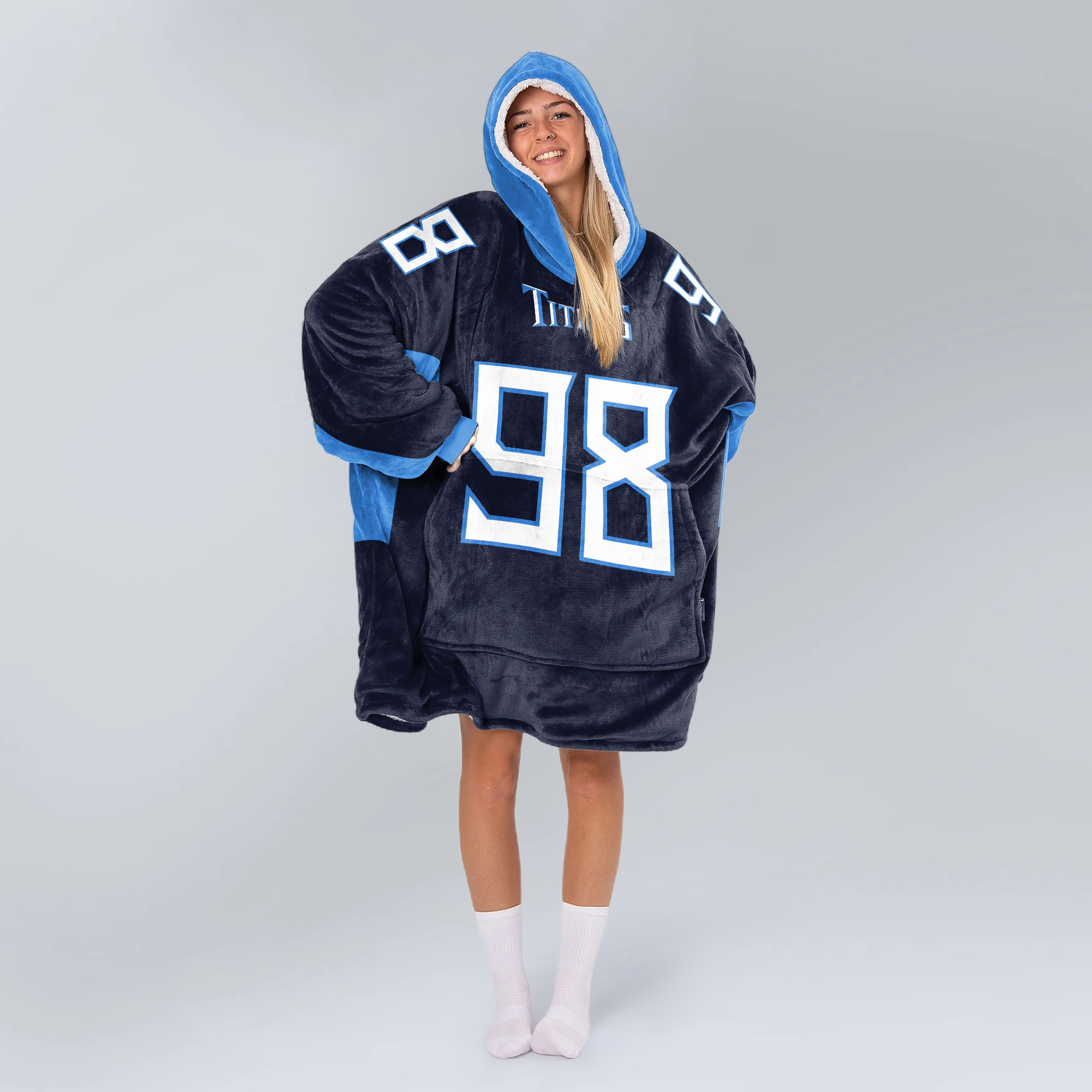 Adult JS 98 Tennessee Football Unisex Blanket Hoodie