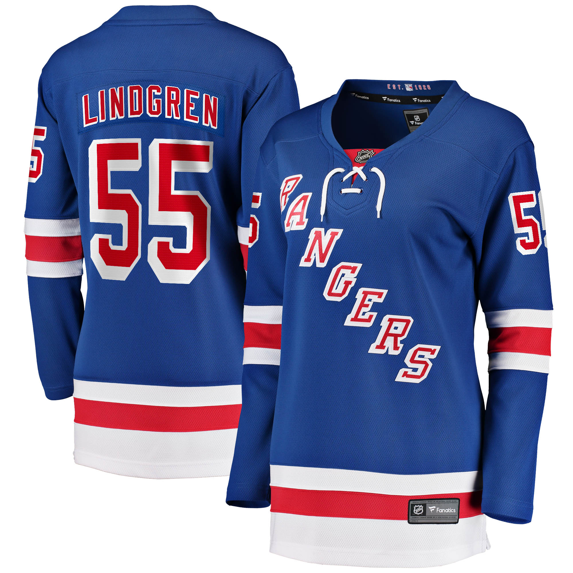 Ryan Lindgren New York Rangers Women's 2017/18 Home Breakaway Jersey - Blue