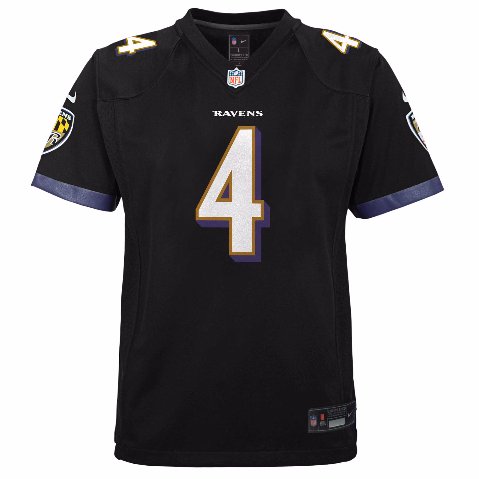 Zay Flowers Baltimore Ravens Youth Alternate Player Game Jersey - Black