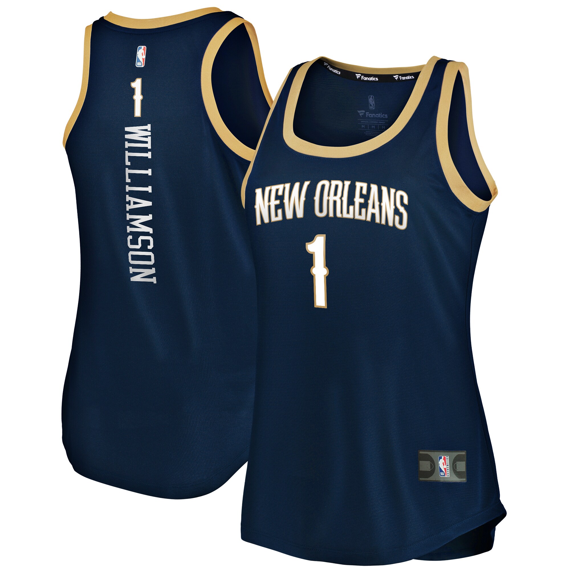 Zion Williamson New Orleans Pelicans  Women's 2019/20 Fast Break Team Tank Jersey - Icon Edition - Navy