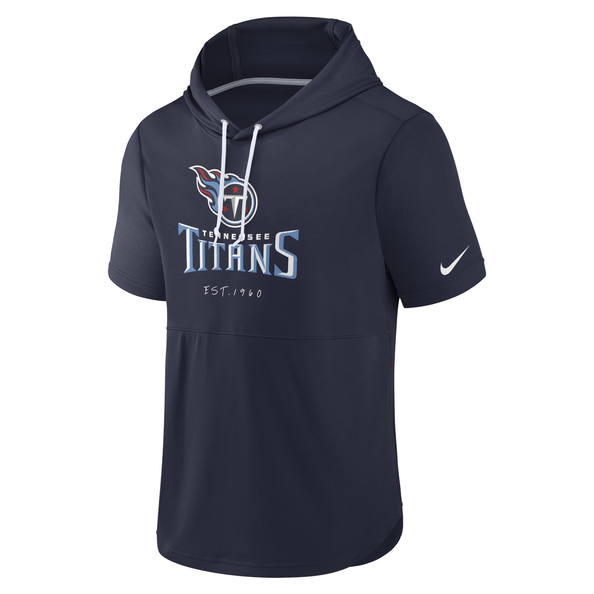 Tennessee Titans Short Sleeve Pullover Hoodie - Navy