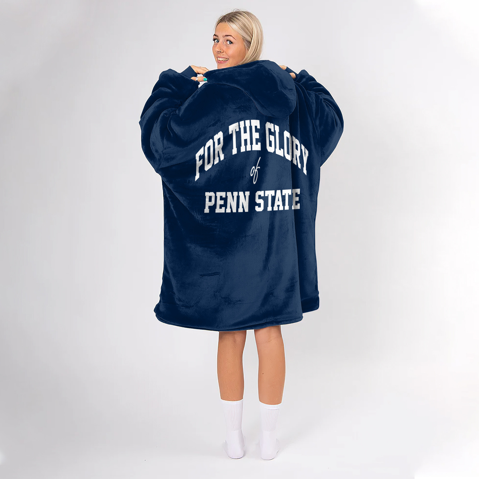 Adult Penn State Football Unisex Blanket Hoodie