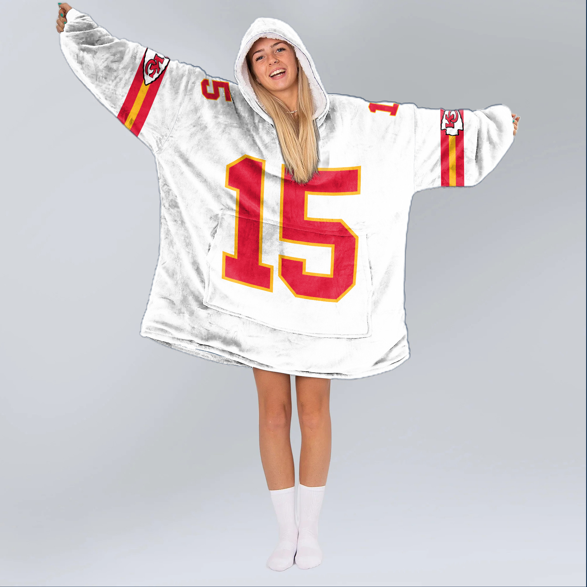 Adult PM 15 Kansas City Football Unisex Blanket Hoodie