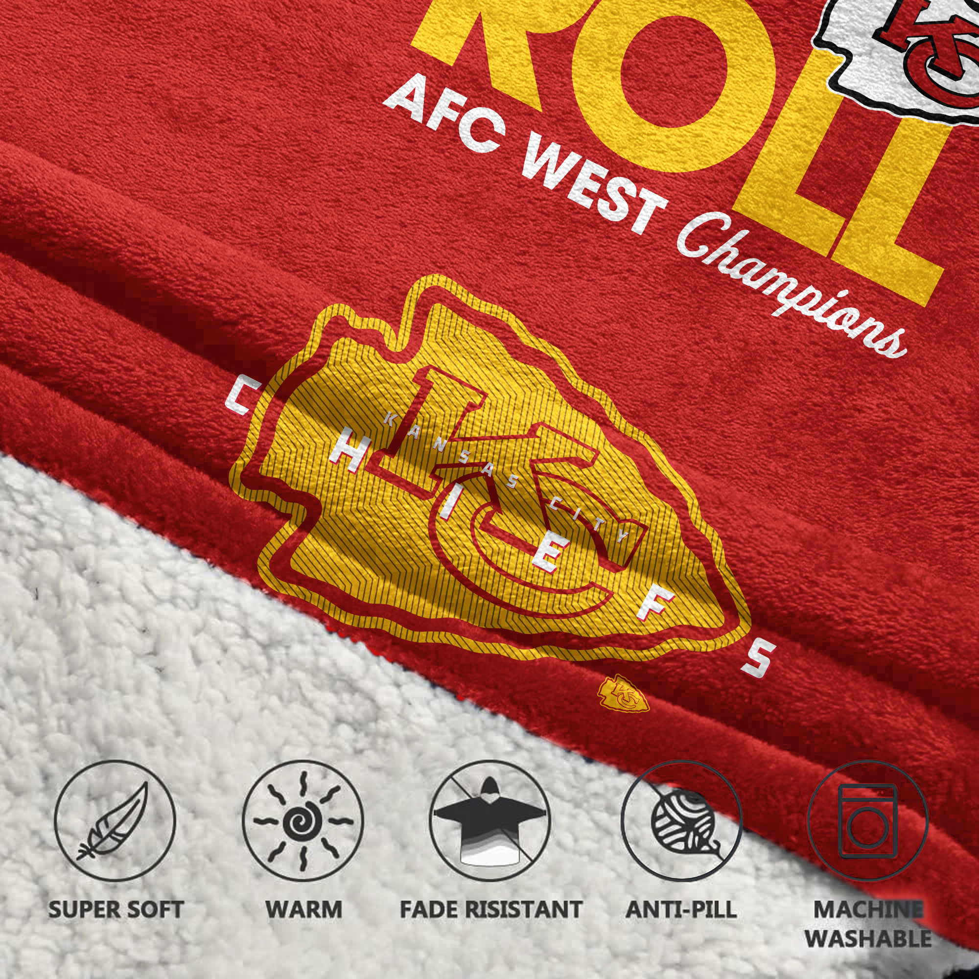 Adult 15 Ready To Roll Kansas City Football Unisex Blanket Hoodie