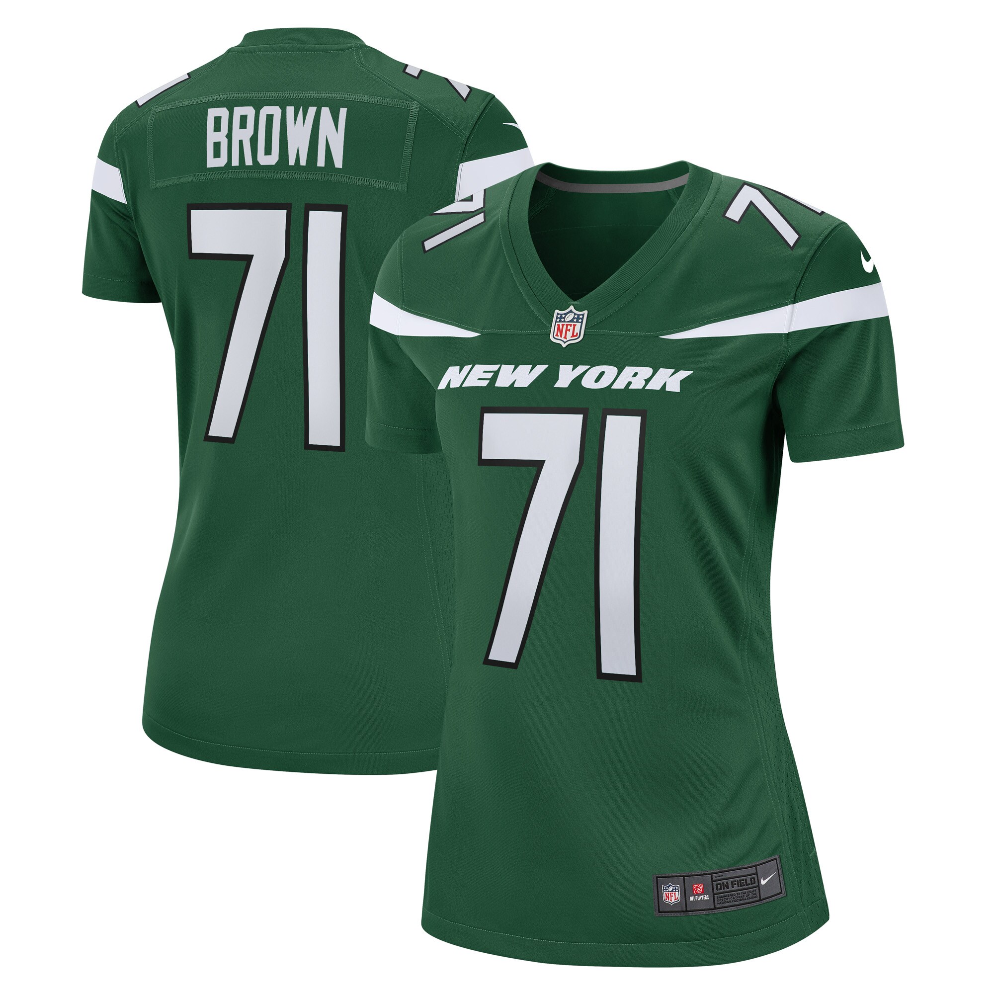 Duane Brown New York Jets  Women's Game Player Jersey - Gotham Green