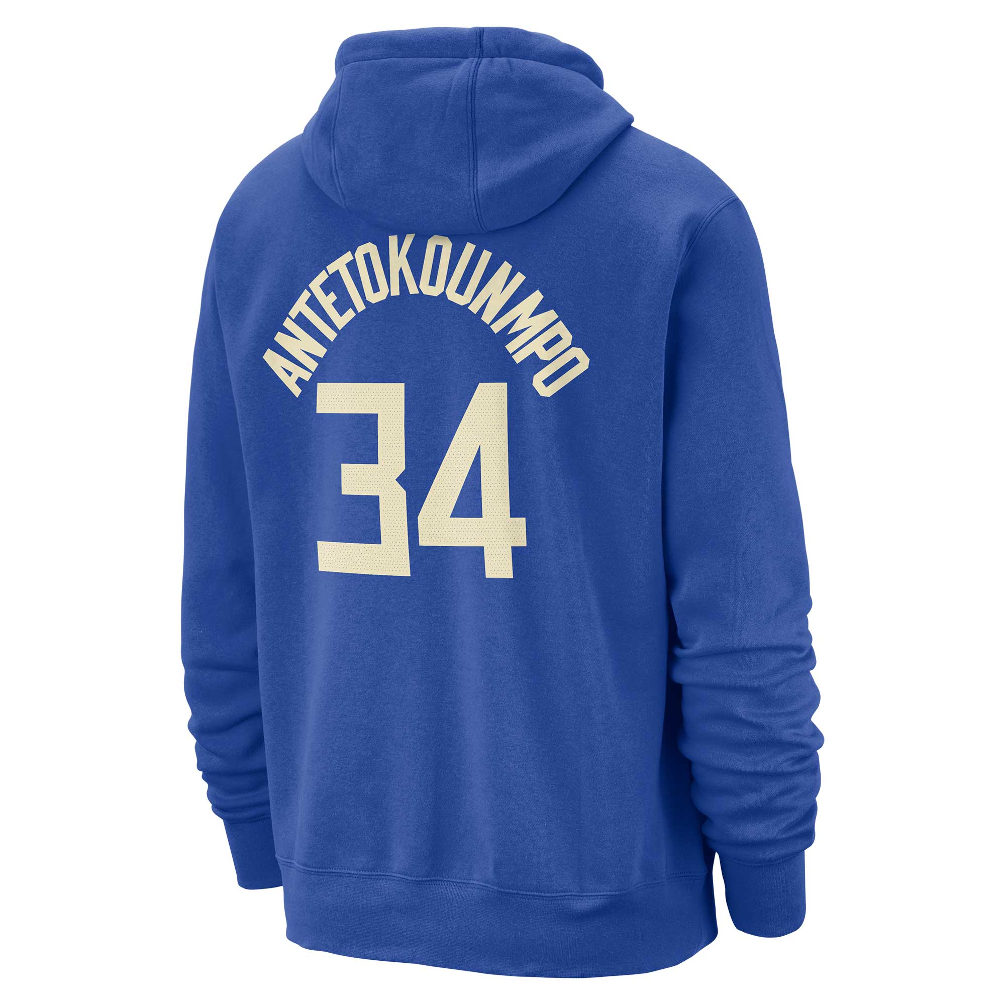 Men's Milwaukee Bucks Giannis Antetokounmpo  Royal 2023/24 City Edition Name & Number Pullover Hoodie