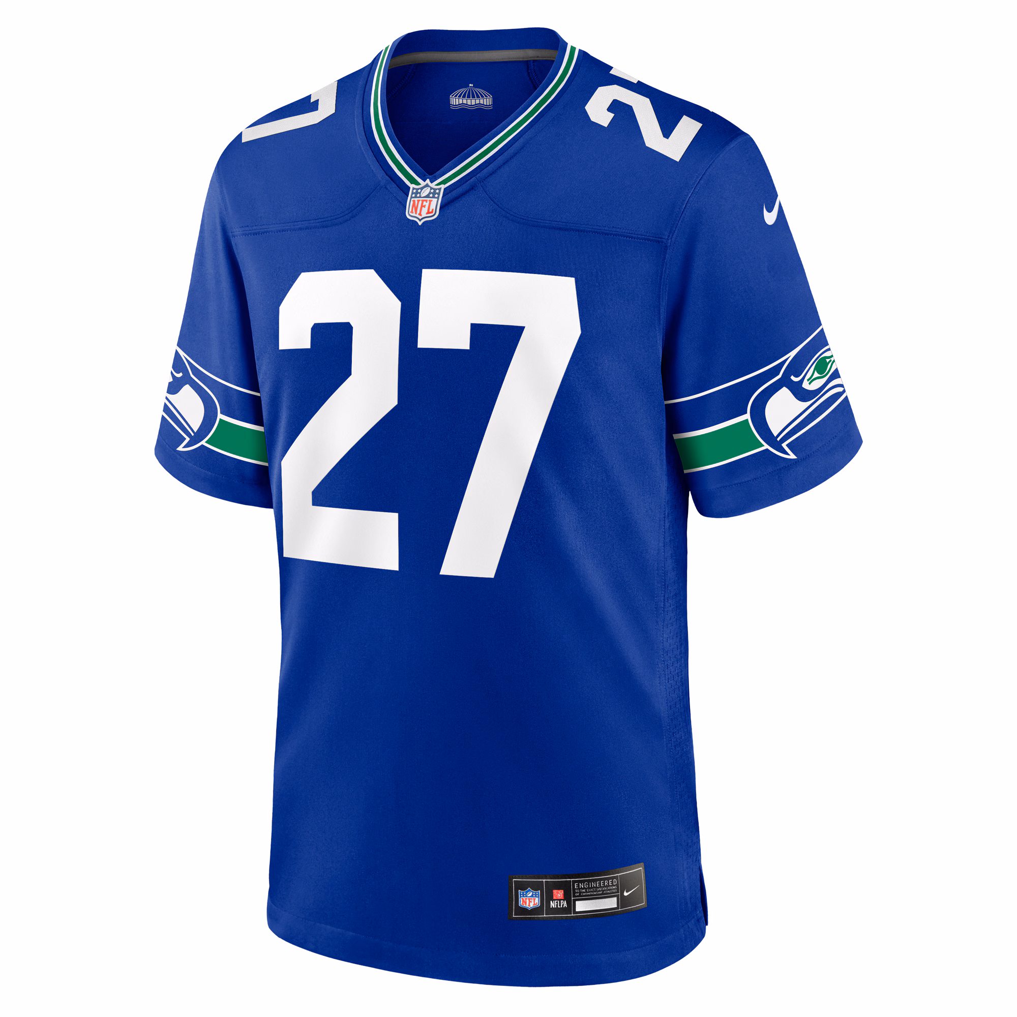 Tariq Woolen Seattle Seahawks Throwback Player Game Jersey - Royal