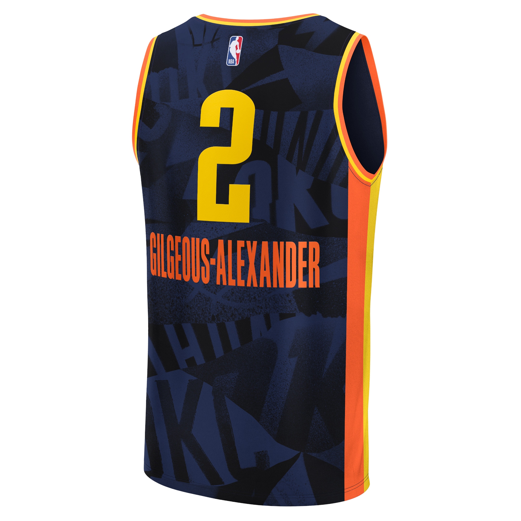 Unisex Oklahoma City Thunder Shai Gilgeous-Alexander  Navy 2023/24 Fast Break Jersey - City Edition