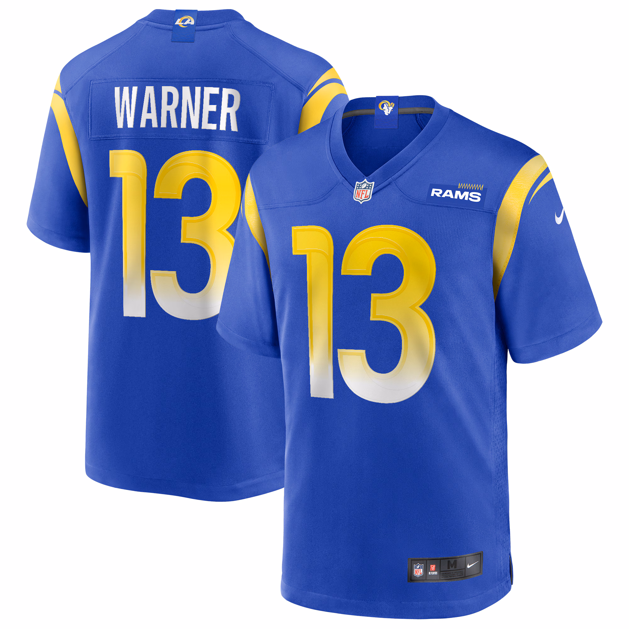 Kurt Warner Los Angeles Rams Game Retired Player Jersey - Royal