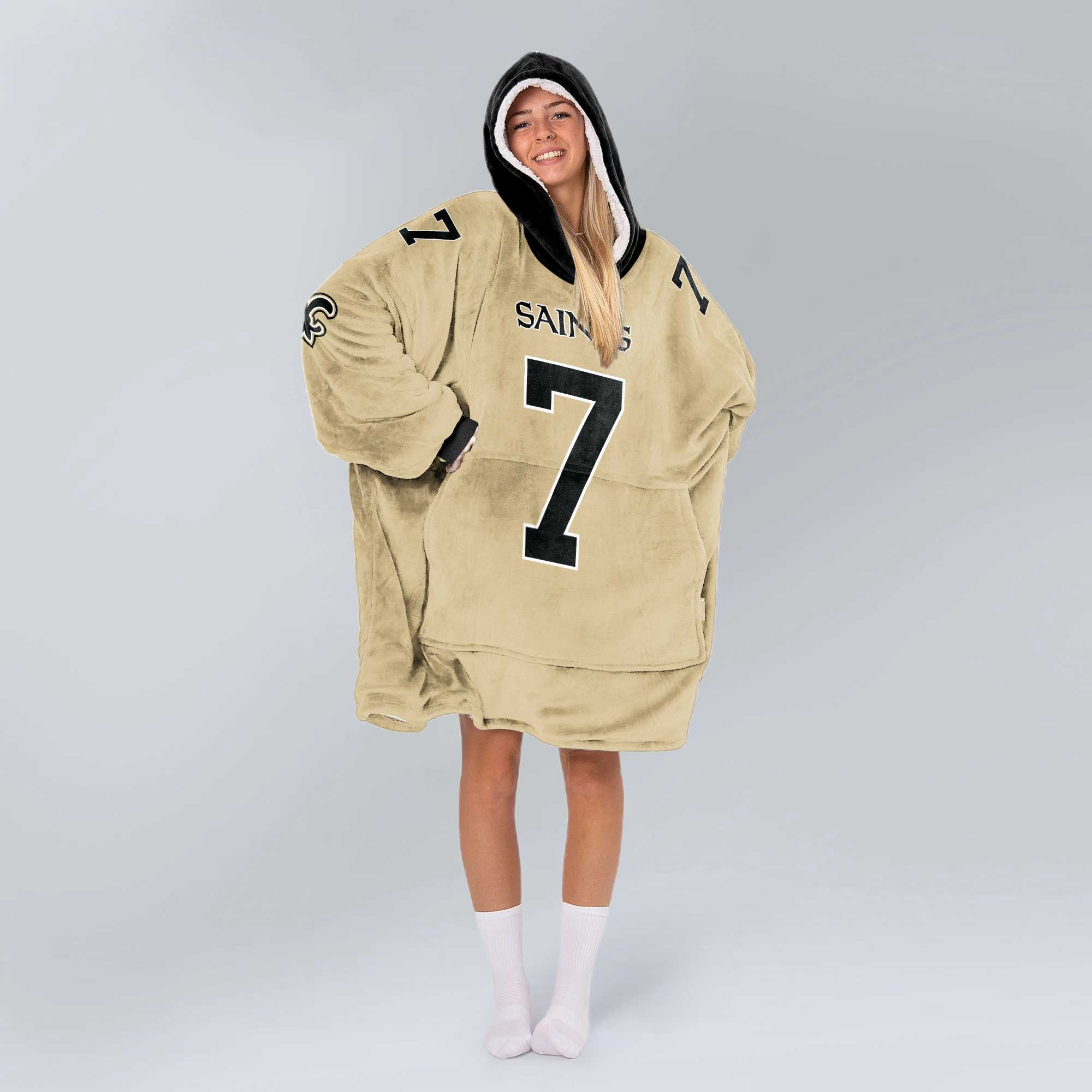 Adult T.H 7 New Orleans Football Unisex Blanket Hoodie