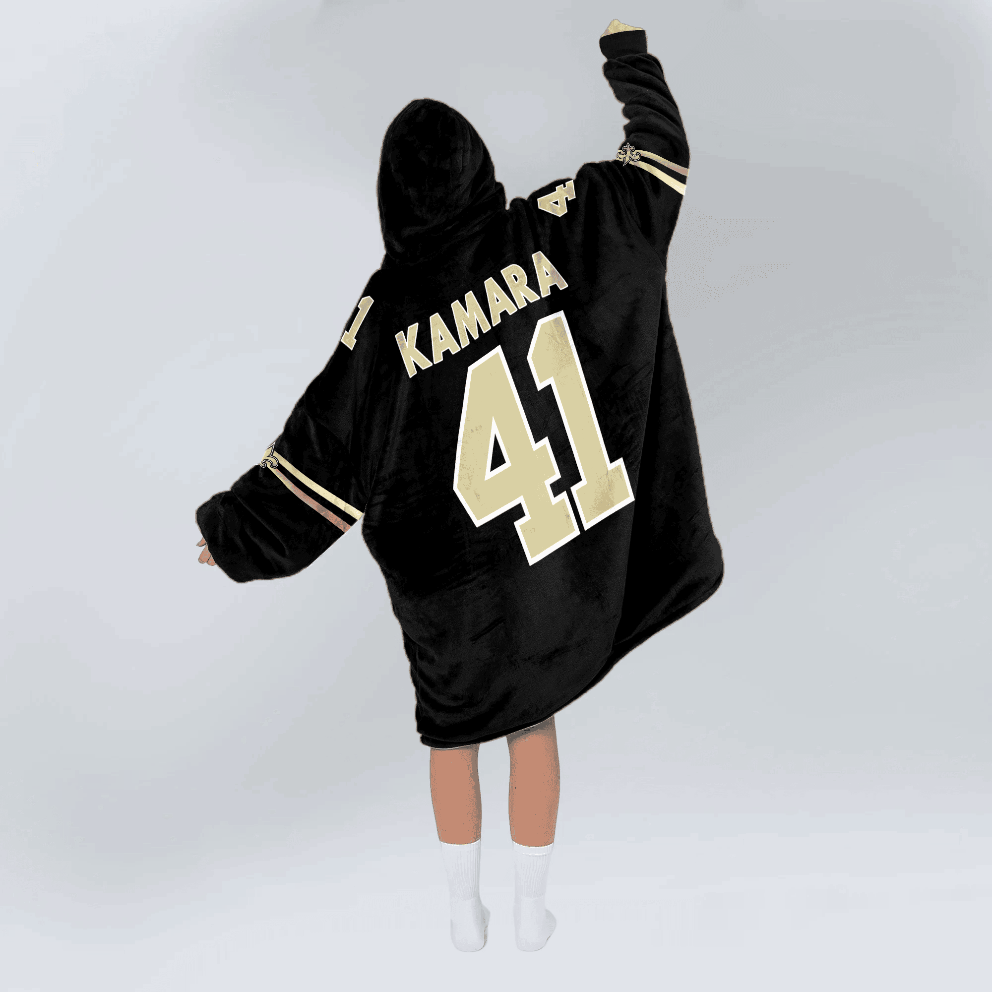Adult 41 New Orleans Football Unisex Blanket Hoodie