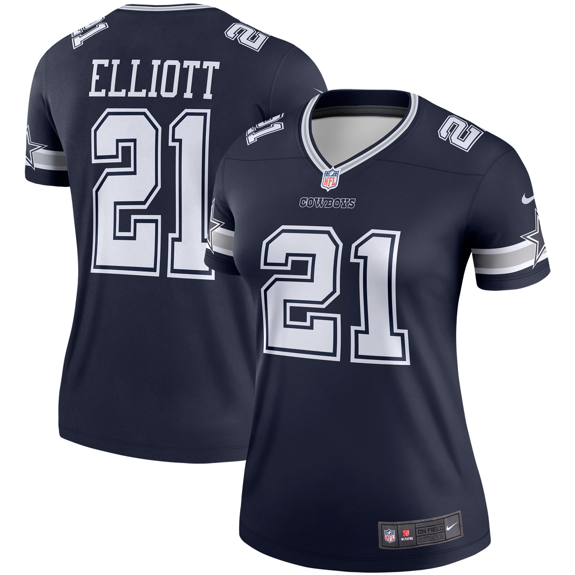 Ezekiel Elliott Dallas Cowboys  Women's Legend Player Jersey - Navy