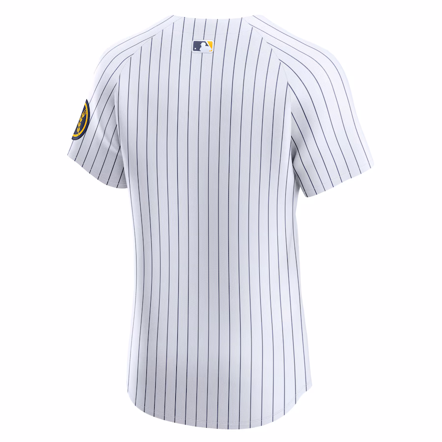 Men's Milwaukee Brewers White Alternate Vapor Premier Elite Patch Jersey