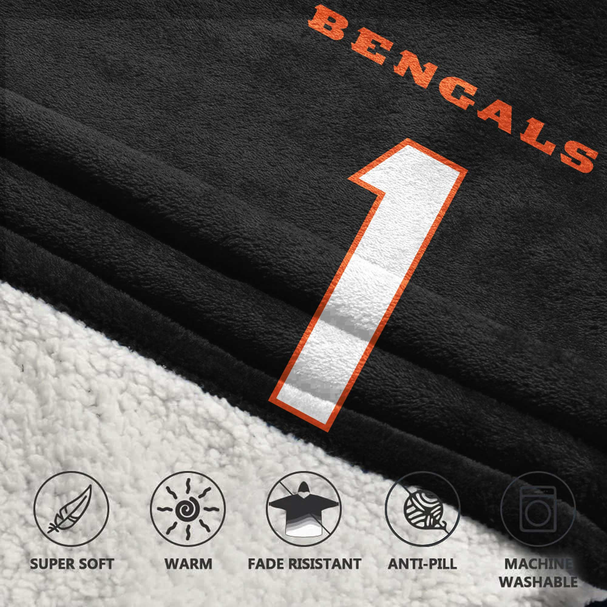 Adult J.C 1 Cincinnati Football Unisex Blanket Hoodie
