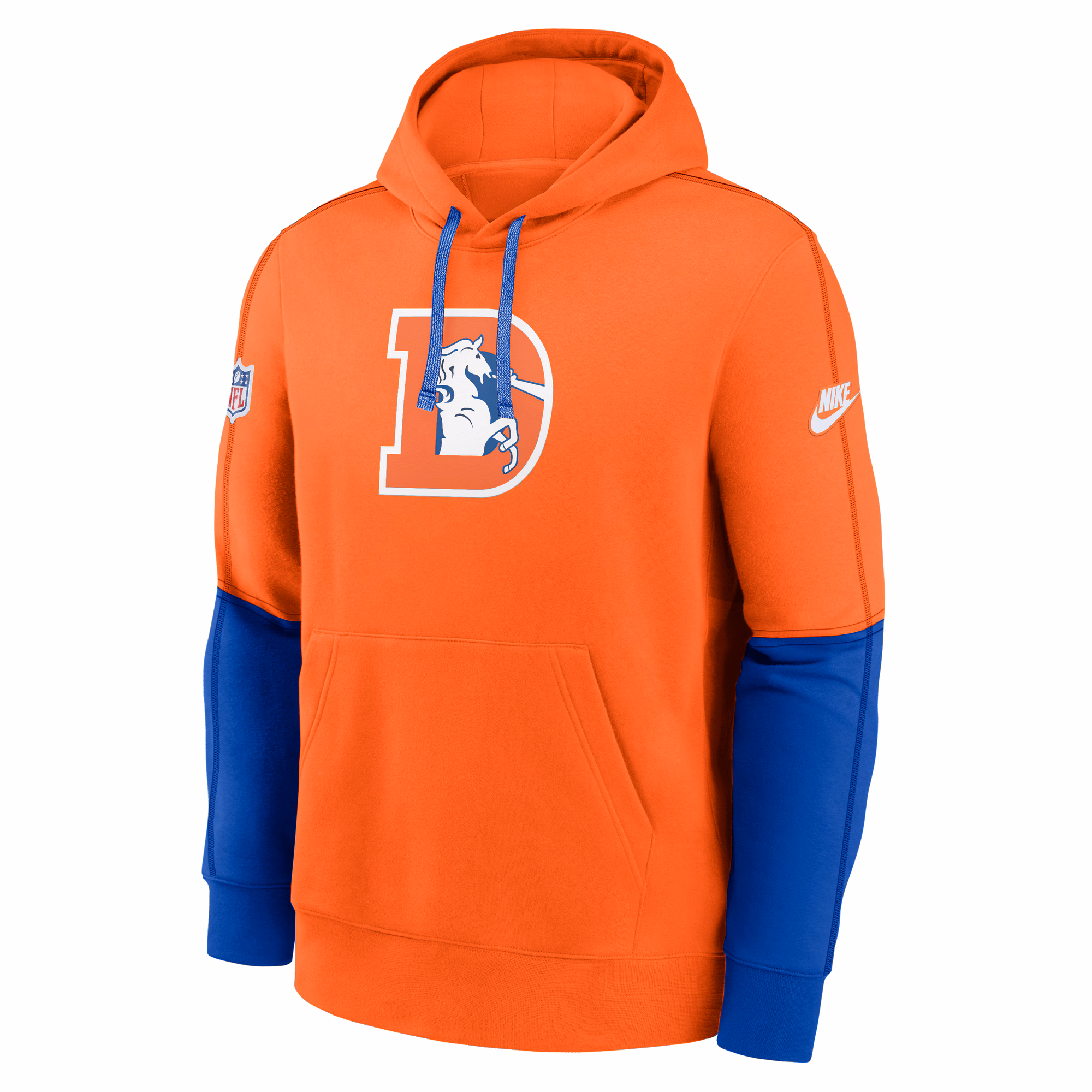 Denver Broncos Alternate Logo Club Pullover Hoodie - Orange