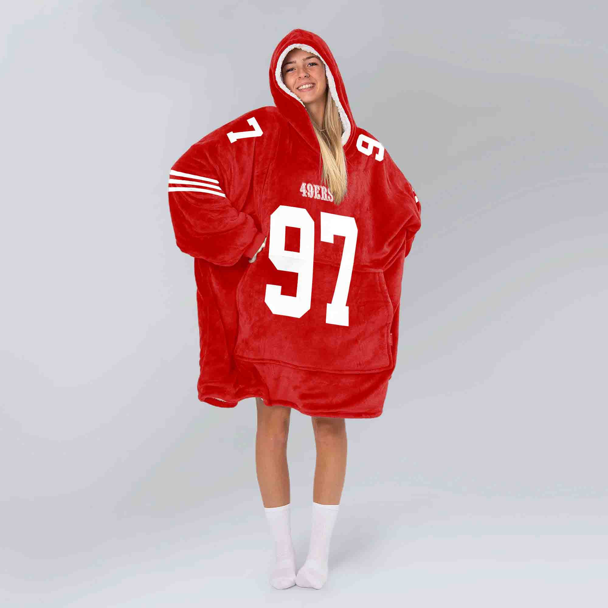 Adult N.B 97 San Francisco 49ers Football Unisex Blanket Hoodie