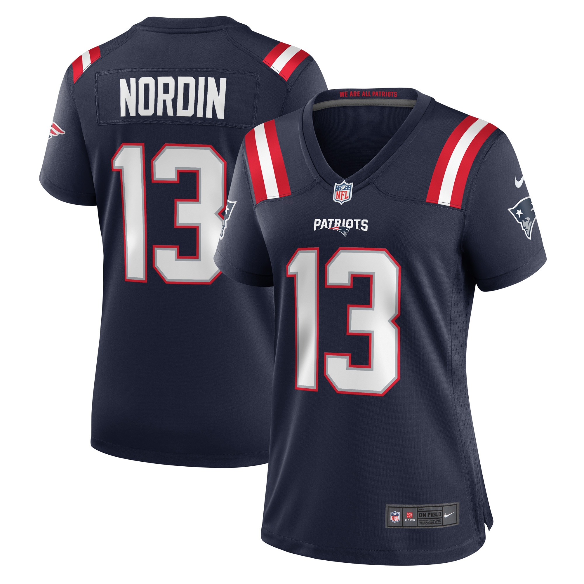 Quinn Nordin New England Patriots Women's Game Player Jersey - Navy