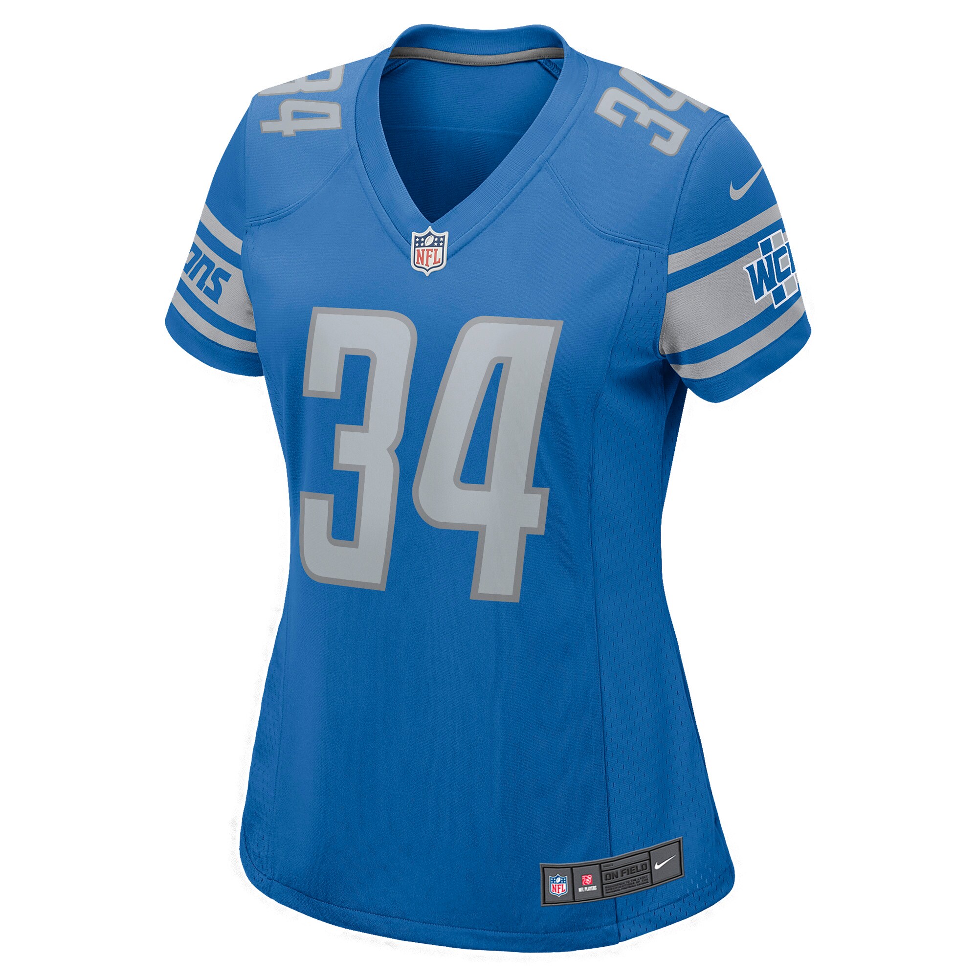 Alex Anzalone Detroit Lions  Women's Game Jersey - Blue