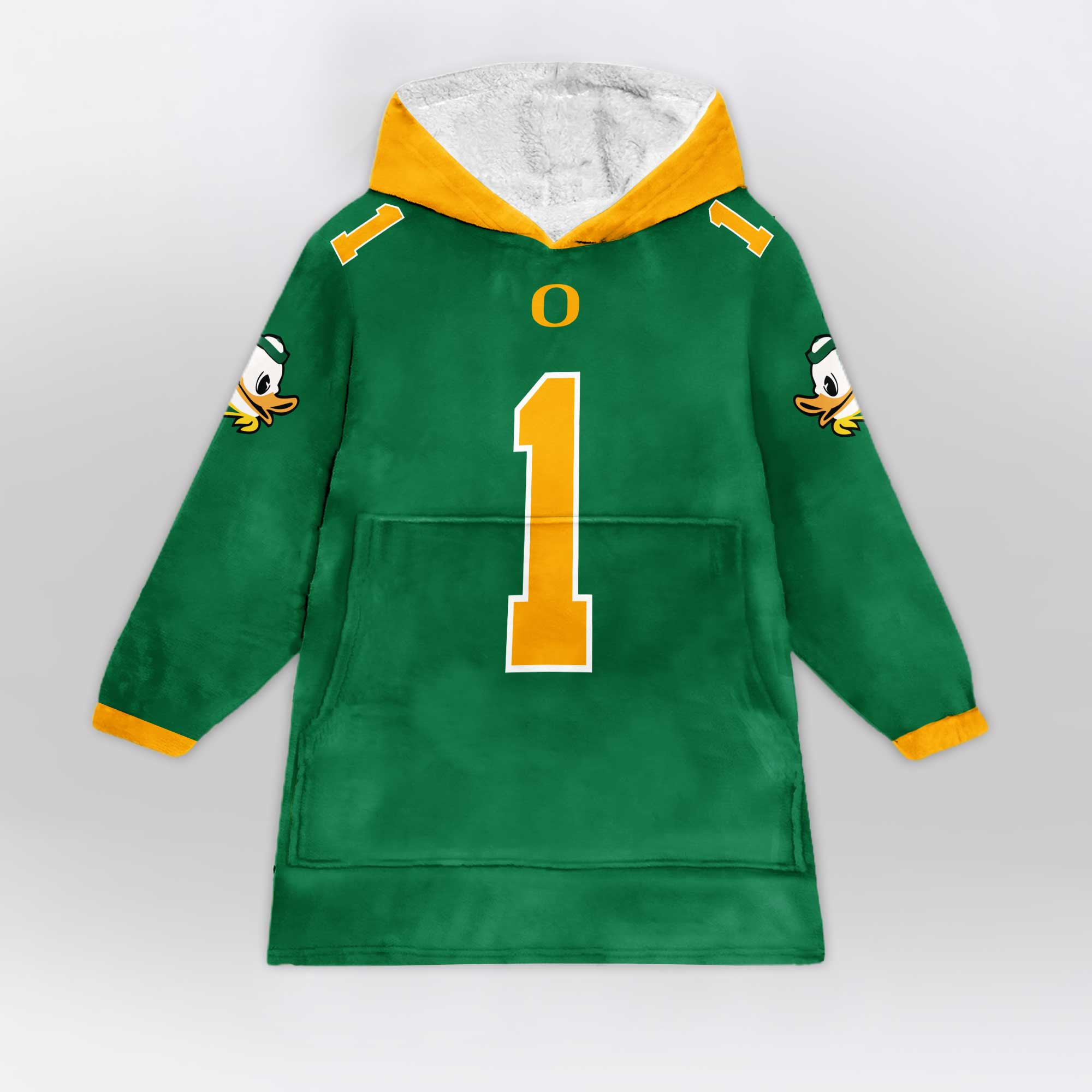 Adult 1 Oregon Football Unisex Blanket Hoodie