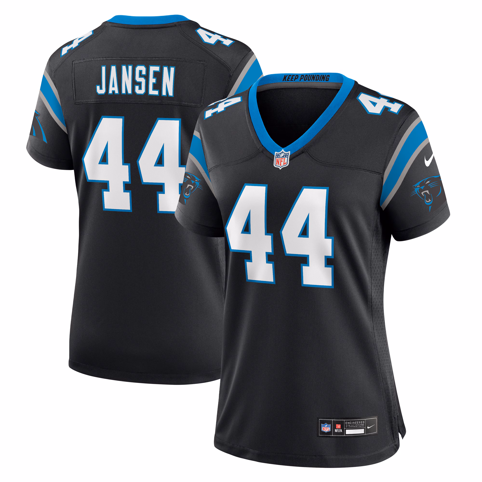 J.J. Jansen Carolina Panthers Women's Team Game Jersey - Black