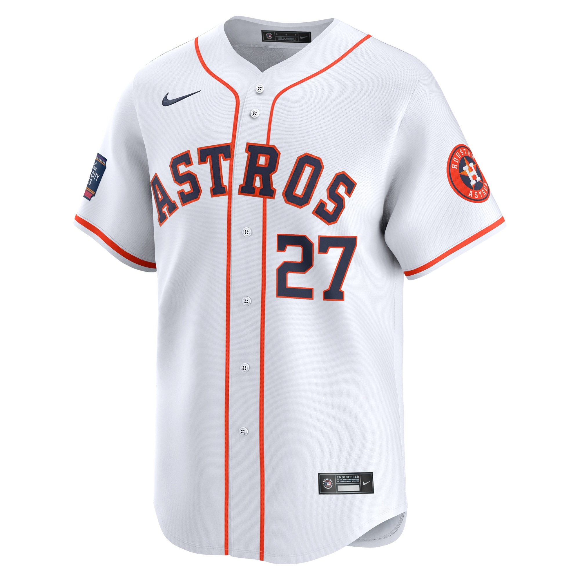 Men's Houston Astros Jose Altuve  White 2024 MLB World Tour Mexico City Series Home Limited Player Jersey