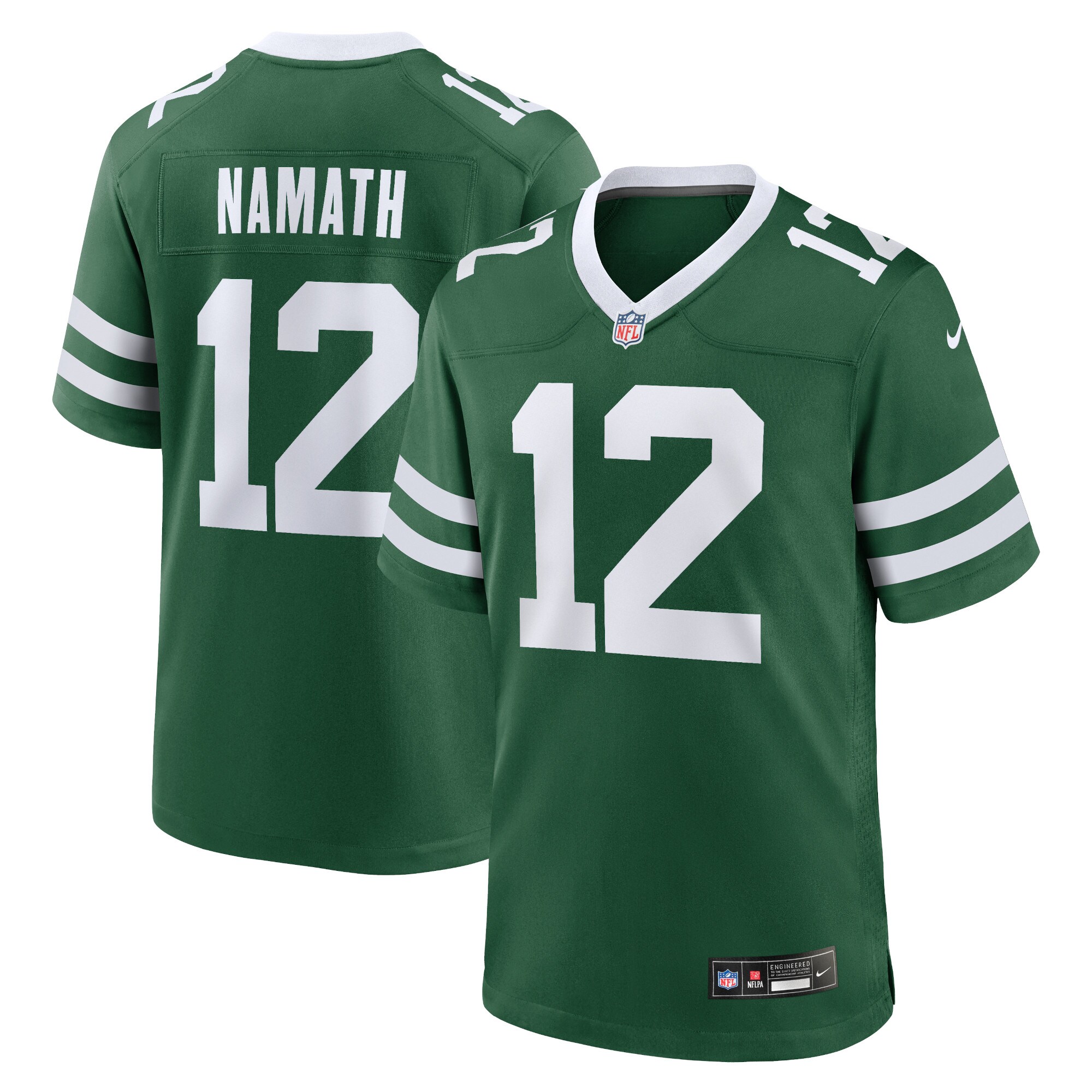 Joe Namath New York Jets Classic Alternate Retired Player Game Jersey - White