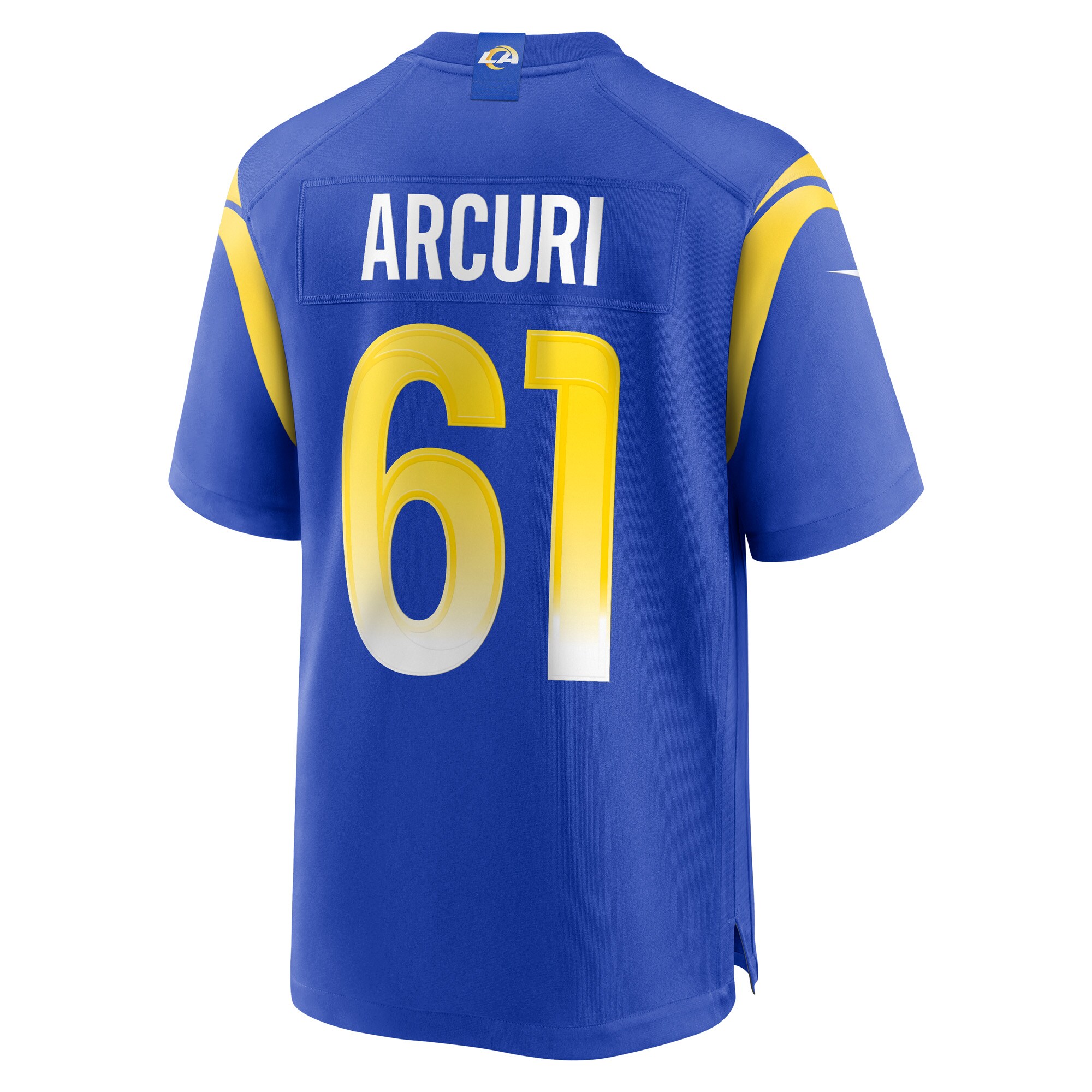 AJ Arcuri Los Angeles Rams  Game Player Jersey - Royal