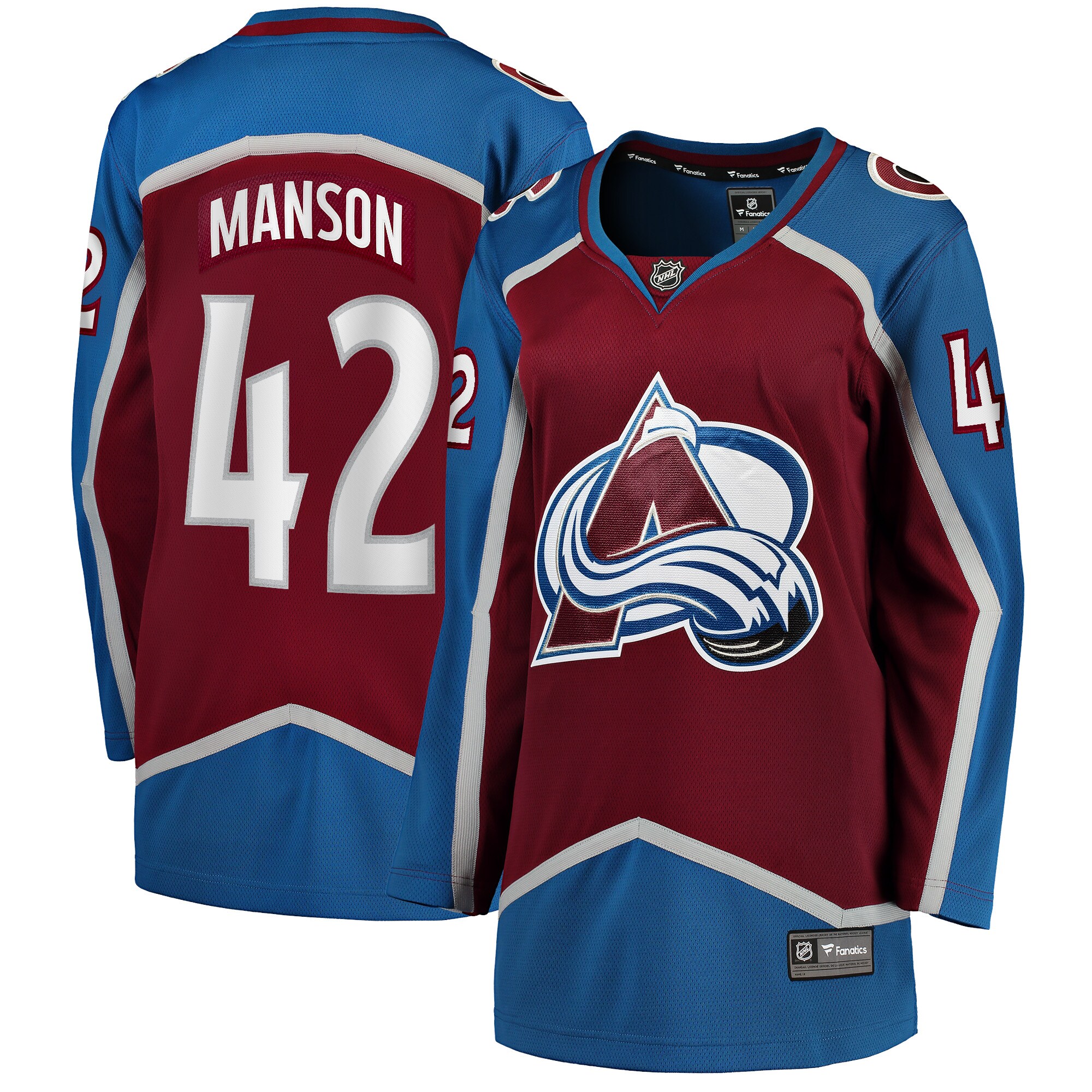 Josh Manson Colorado Avalanche Women's Home Breakaway Player Jersey - Burgundy