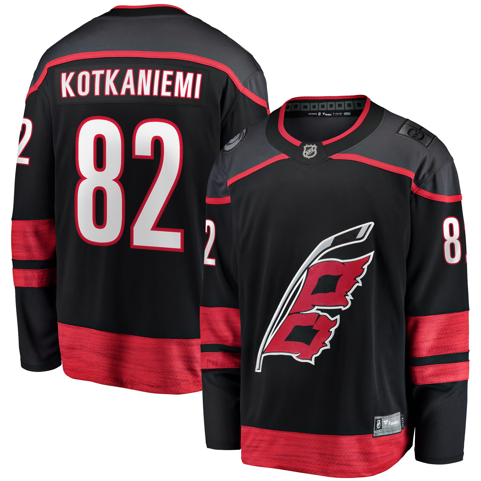 Jesperi Kotkaniemi Carolina Hurricanes Home Breakaway Player Jersey - Black