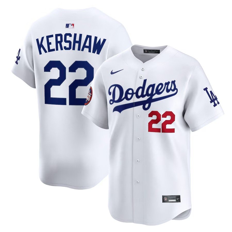 Men's #22 Clayton Kershaw Los Angeles Dodgers  2025 MLB World Tour: Tokyo Series Home Limited Player White Jersey