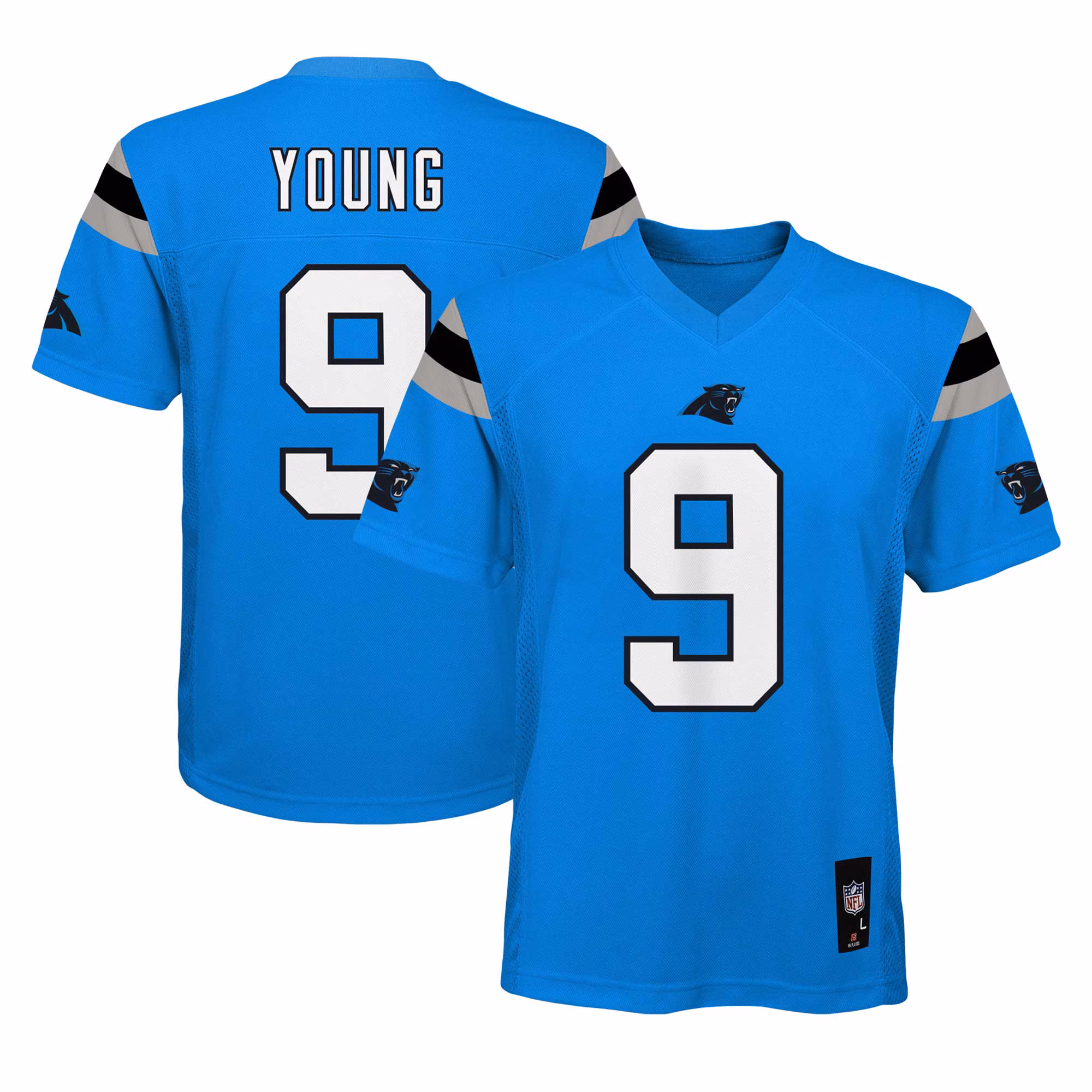 Bryce Young Carolina Panthers Youth Replica Player Jersey - Black