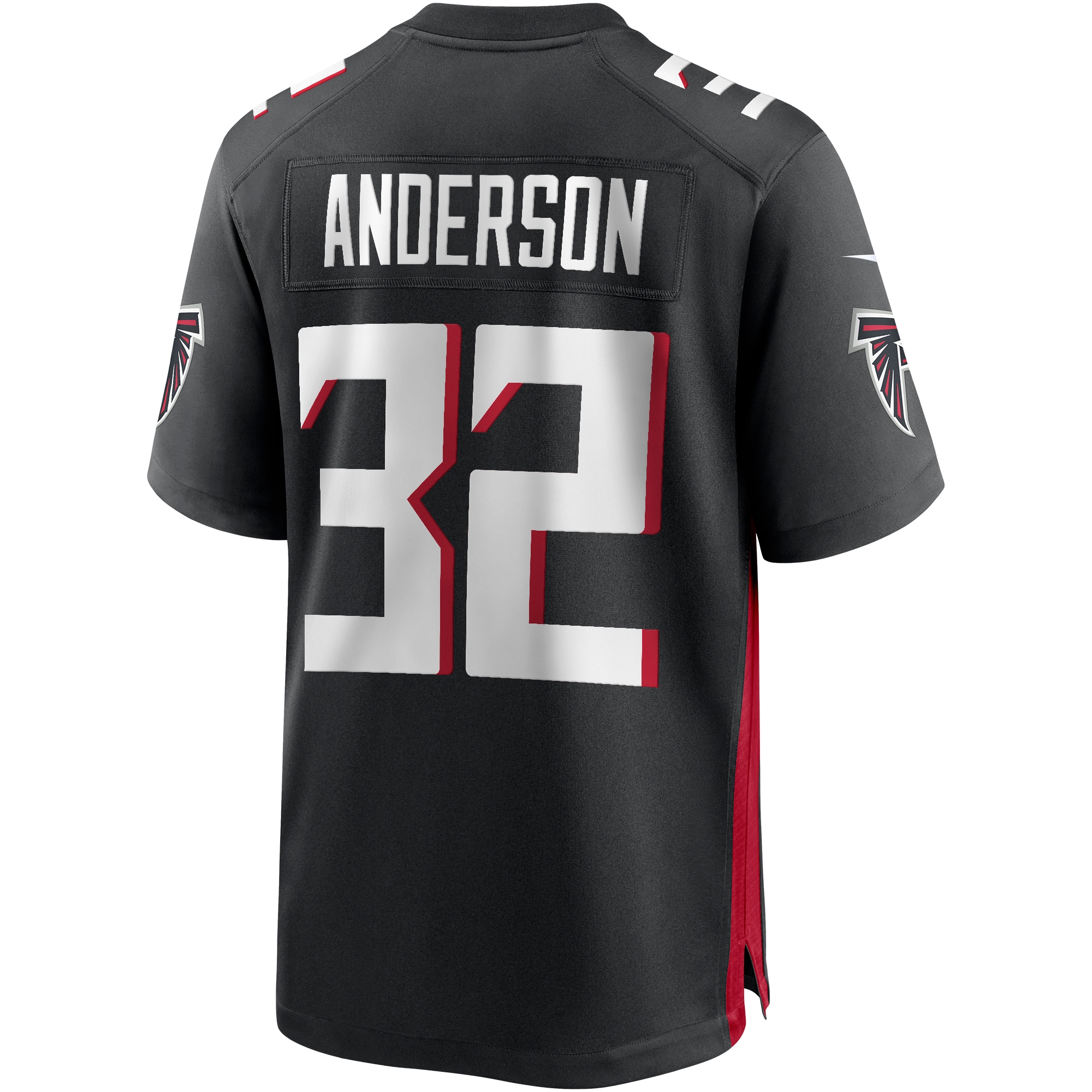 Jamal Anderson Atlanta Falcons Game Retired Player Jersey - Black