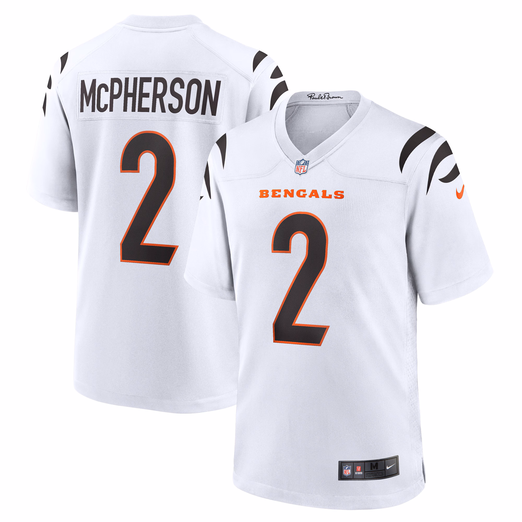 Evan McPherson Cincinnati Bengals Game Player Jersey - White