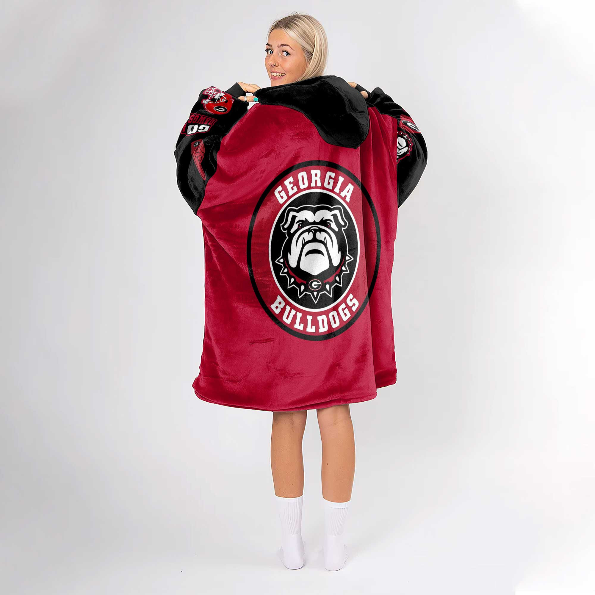 Adult Georgia Football Unisex Blanket Hoodie