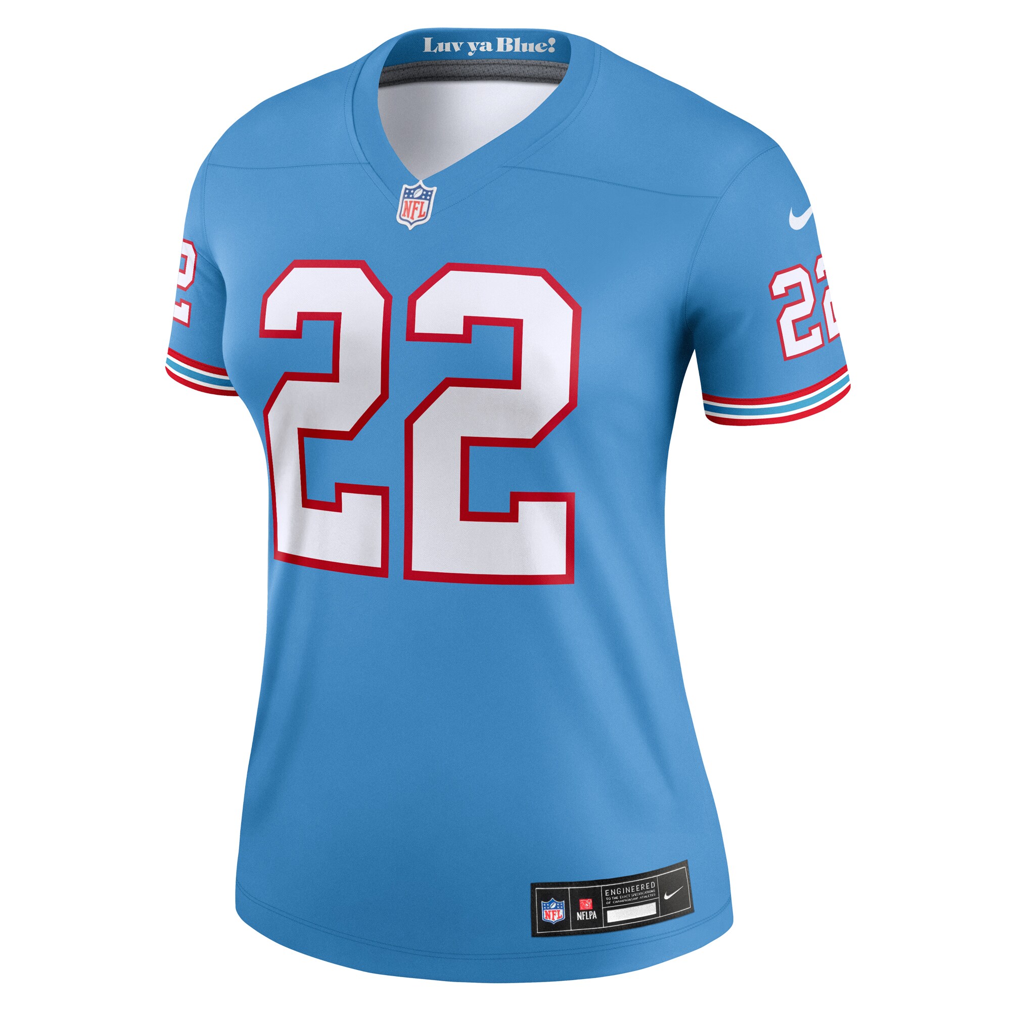 Derrick Henry Tennessee Titans Women's Oilers Throwback Legend Jersey - Light Blue