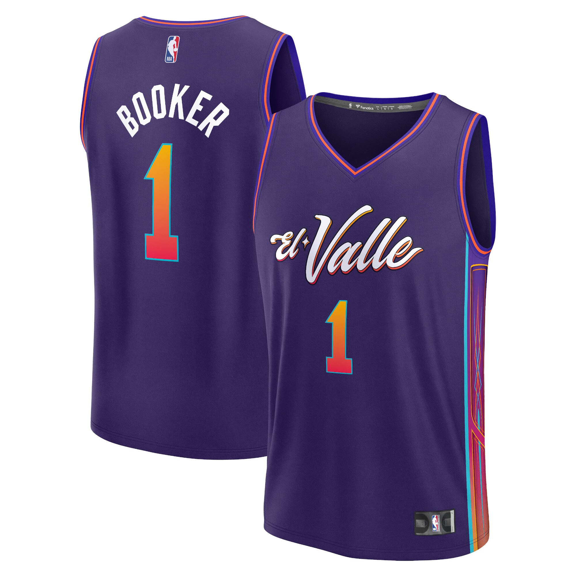 Youth Phoenix Suns Devin Booker  Purple 2023/24 Fast Break Jersey - City Edition