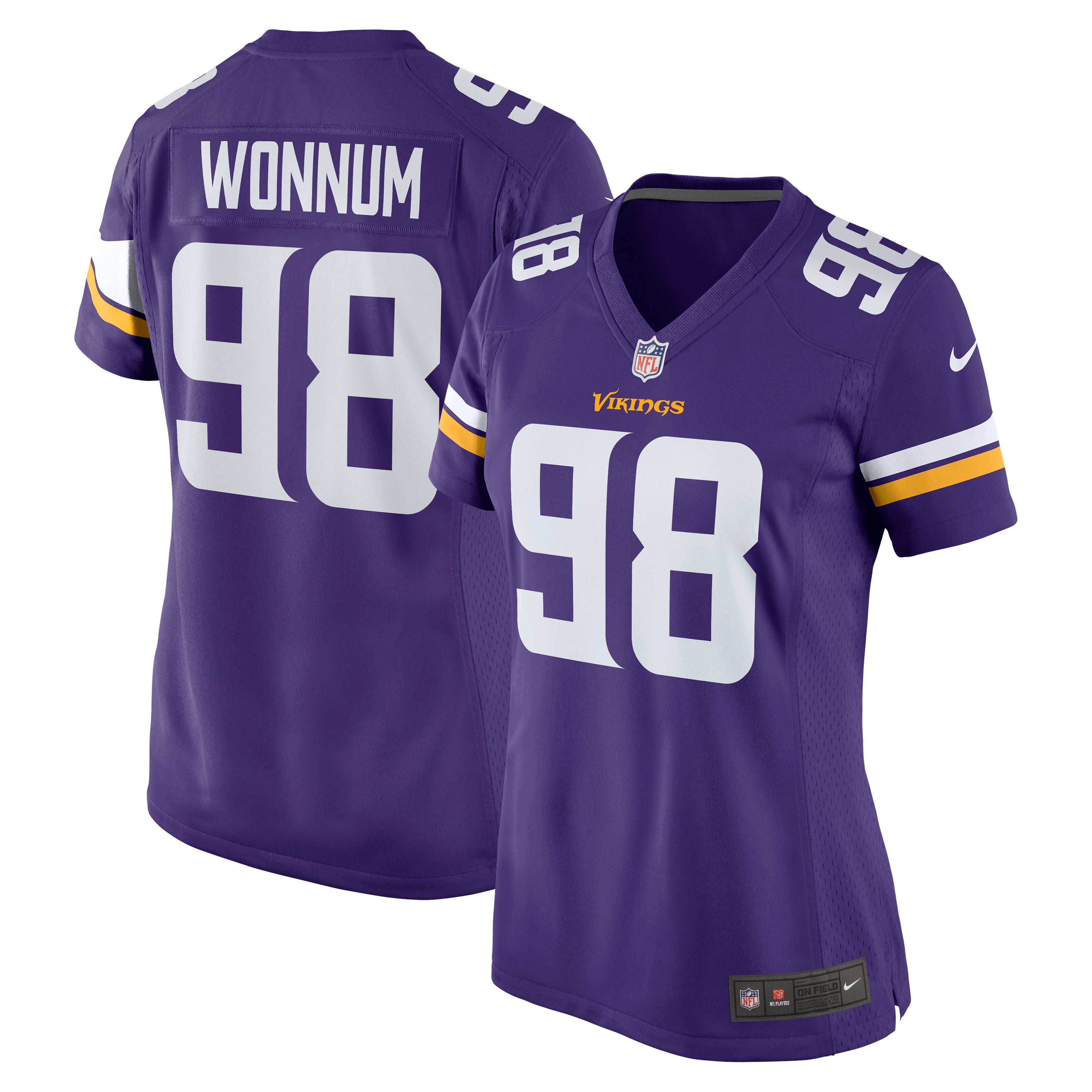 D.J. Wonnum Minnesota Vikings  Women's Team Game Jersey - Purple