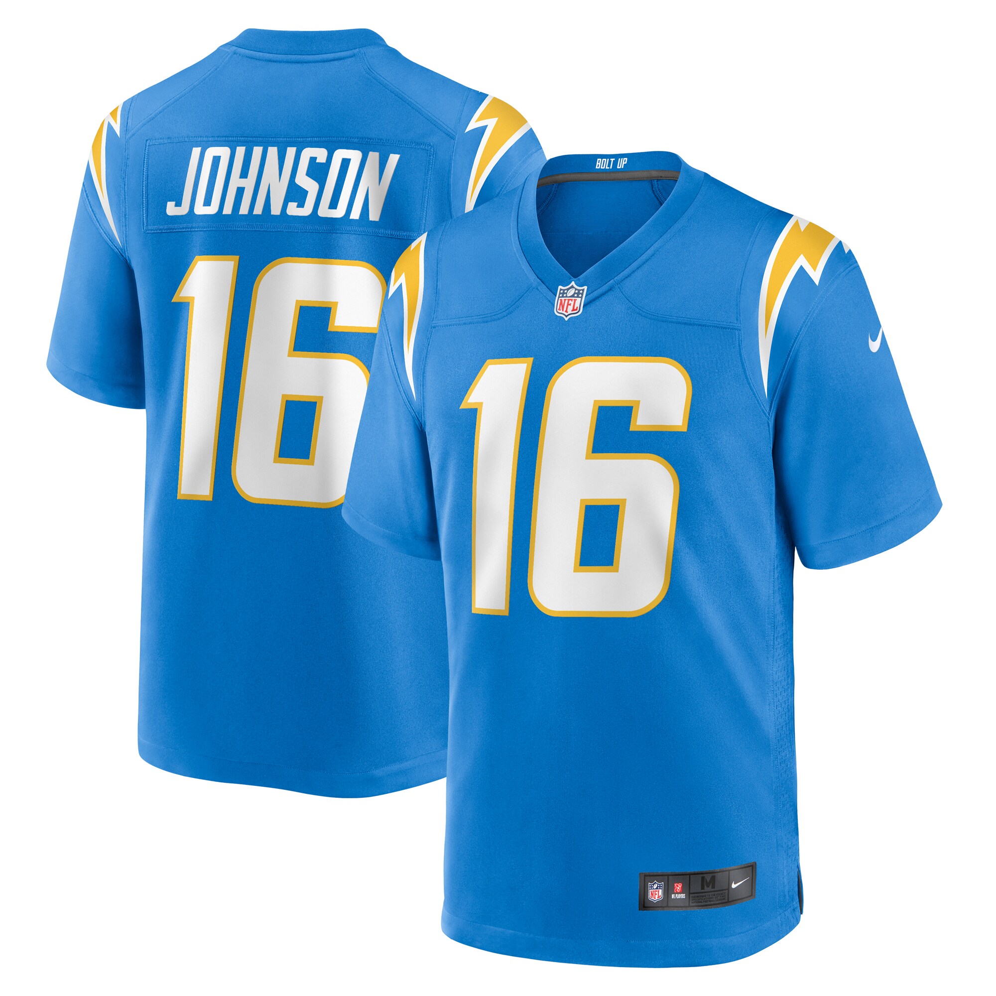 Tyler Johnson Los Angeles Chargers Team Game Jersey -  Powder Blue