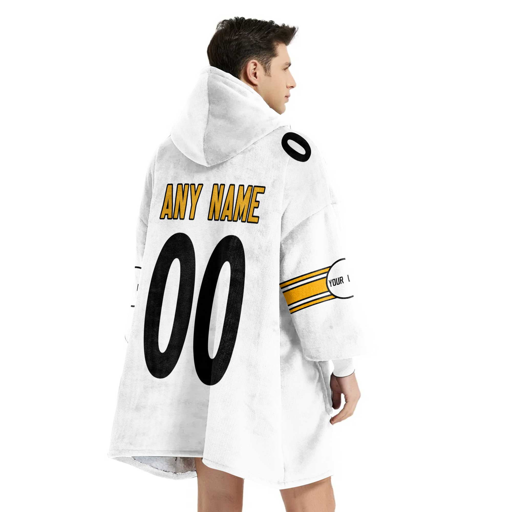 Adult Custom Blanket Hoodie Pittsburgh Inspired Color