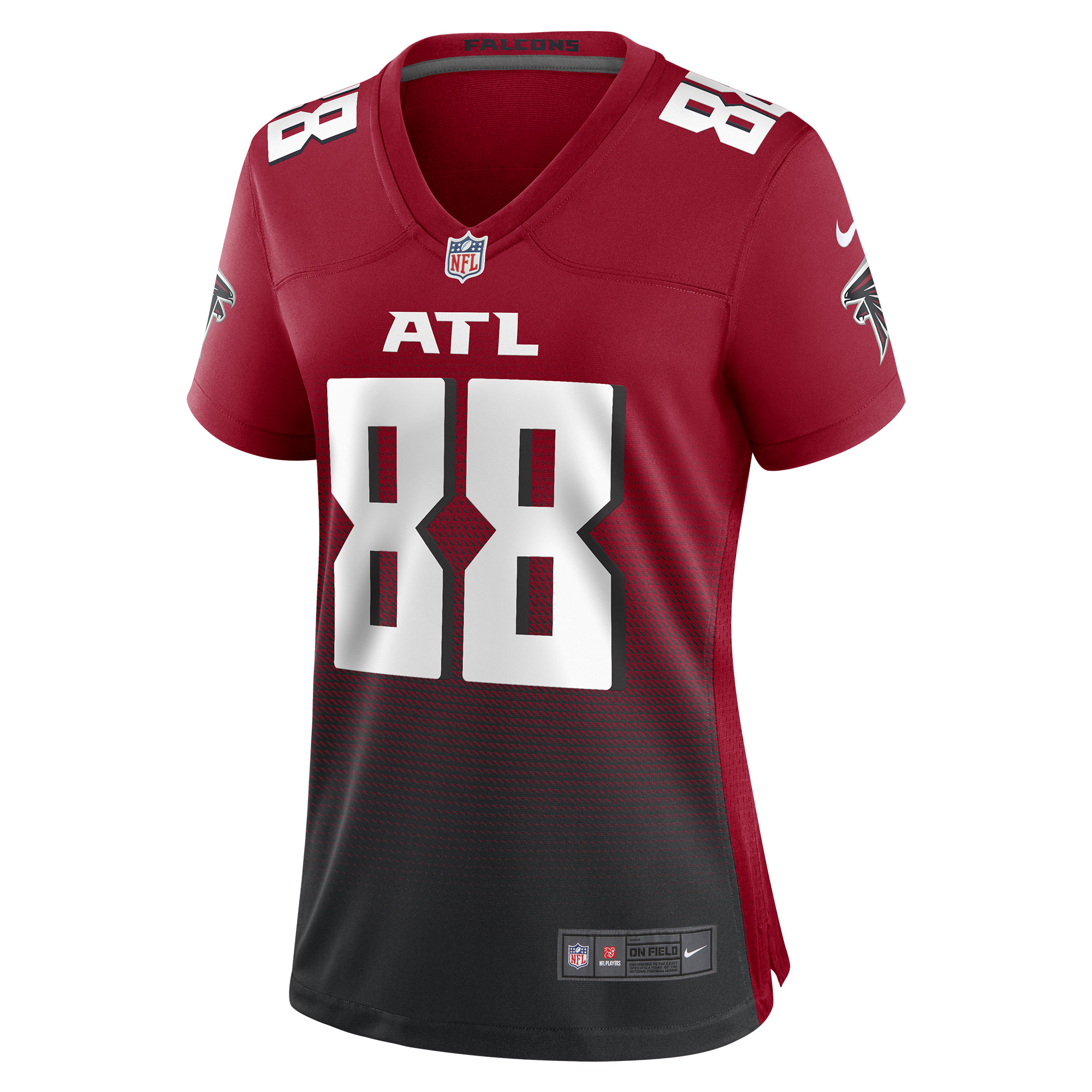 Tony Gonzalez Atlanta Falcons Women's Retired Game Jersey - Red