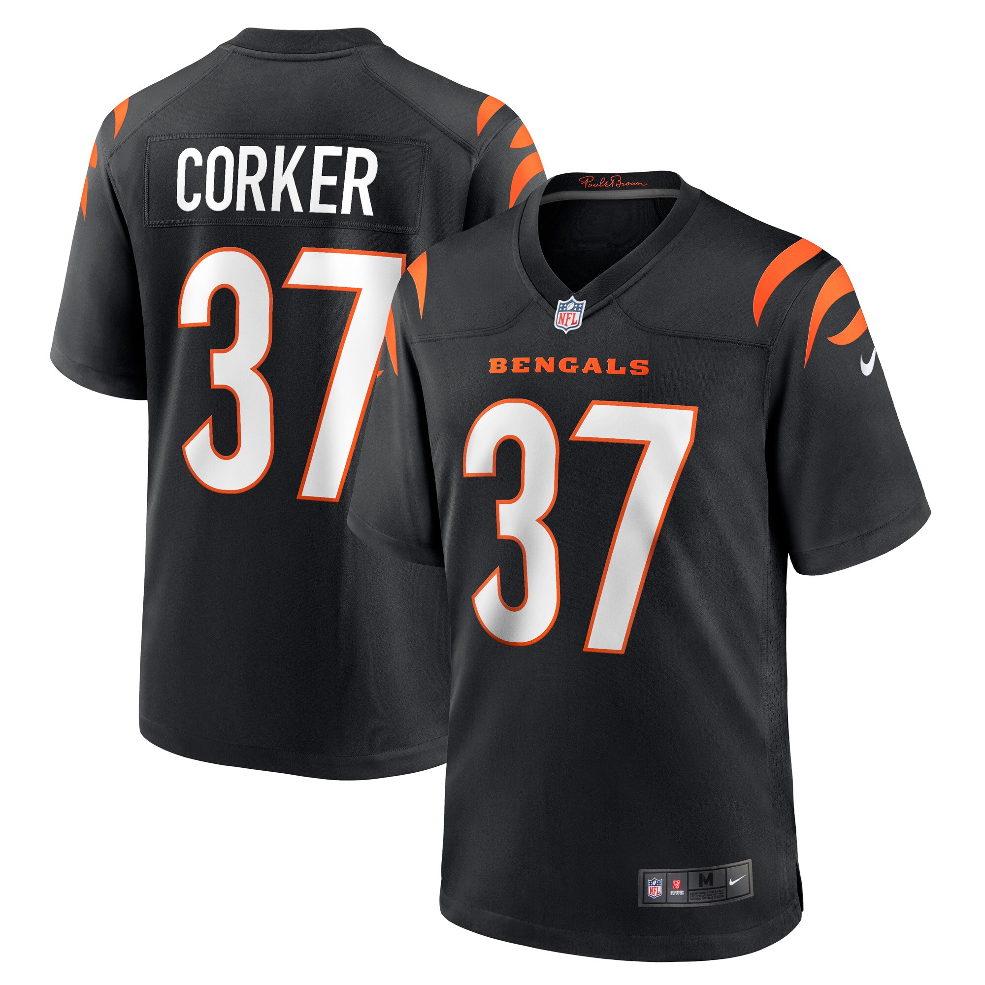 Yusuf Corker Cincinnati Bengals  Game Player Jersey - Black