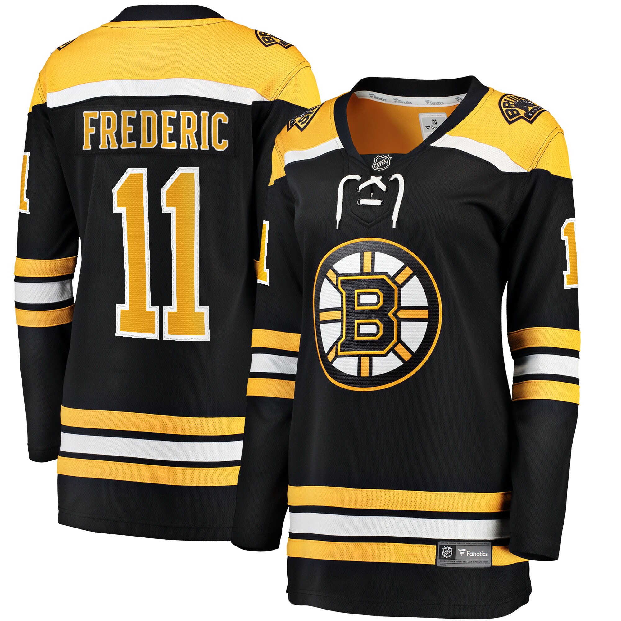 Trent Frederic Boston Bruins Women's Home Breakaway Player Jersey - Black