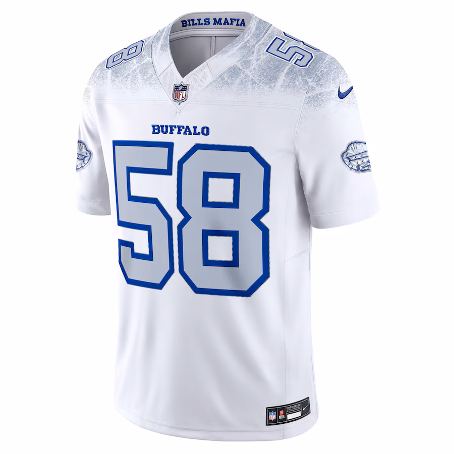 Matt Milano #58 Buffalo Bills 2025 Rivalries Collection Limited Jersey - White