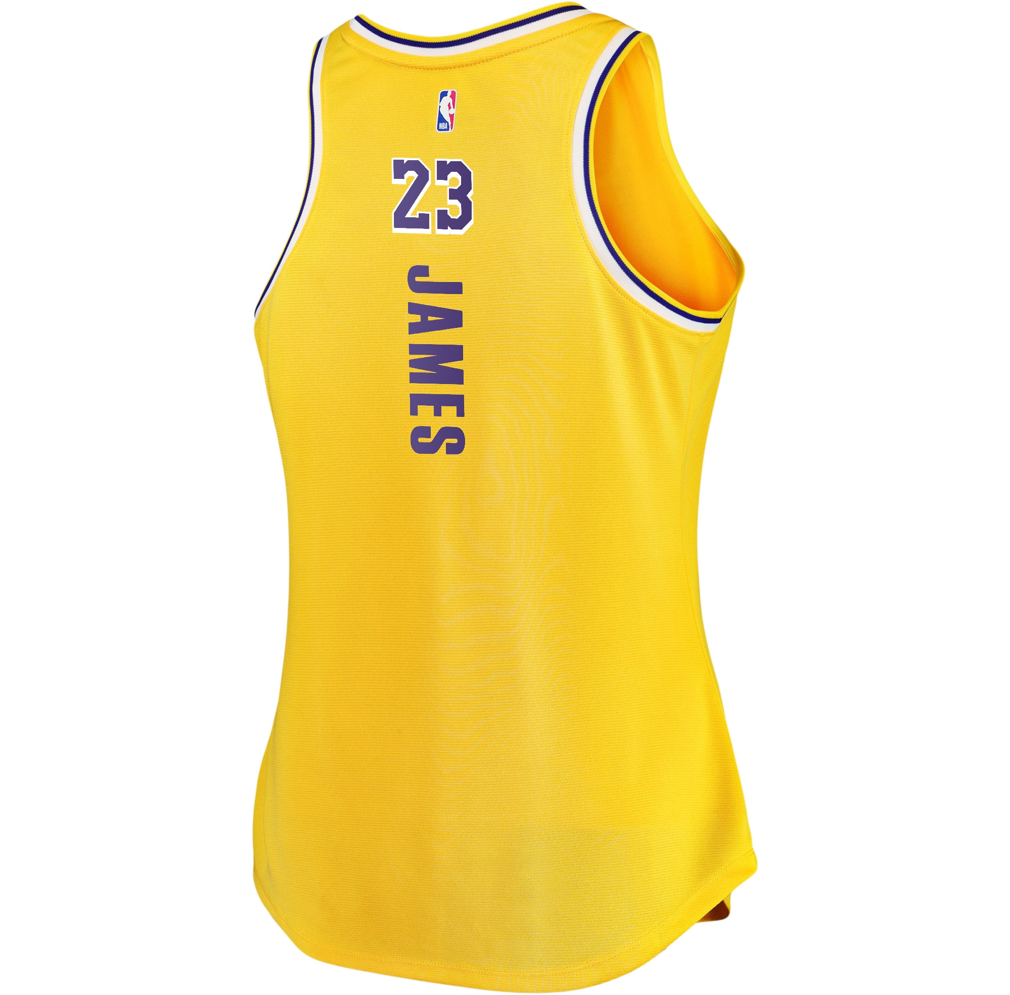 LeBron James Los Angeles Lakers  Women's Fast Break Tank Jersey - Gold