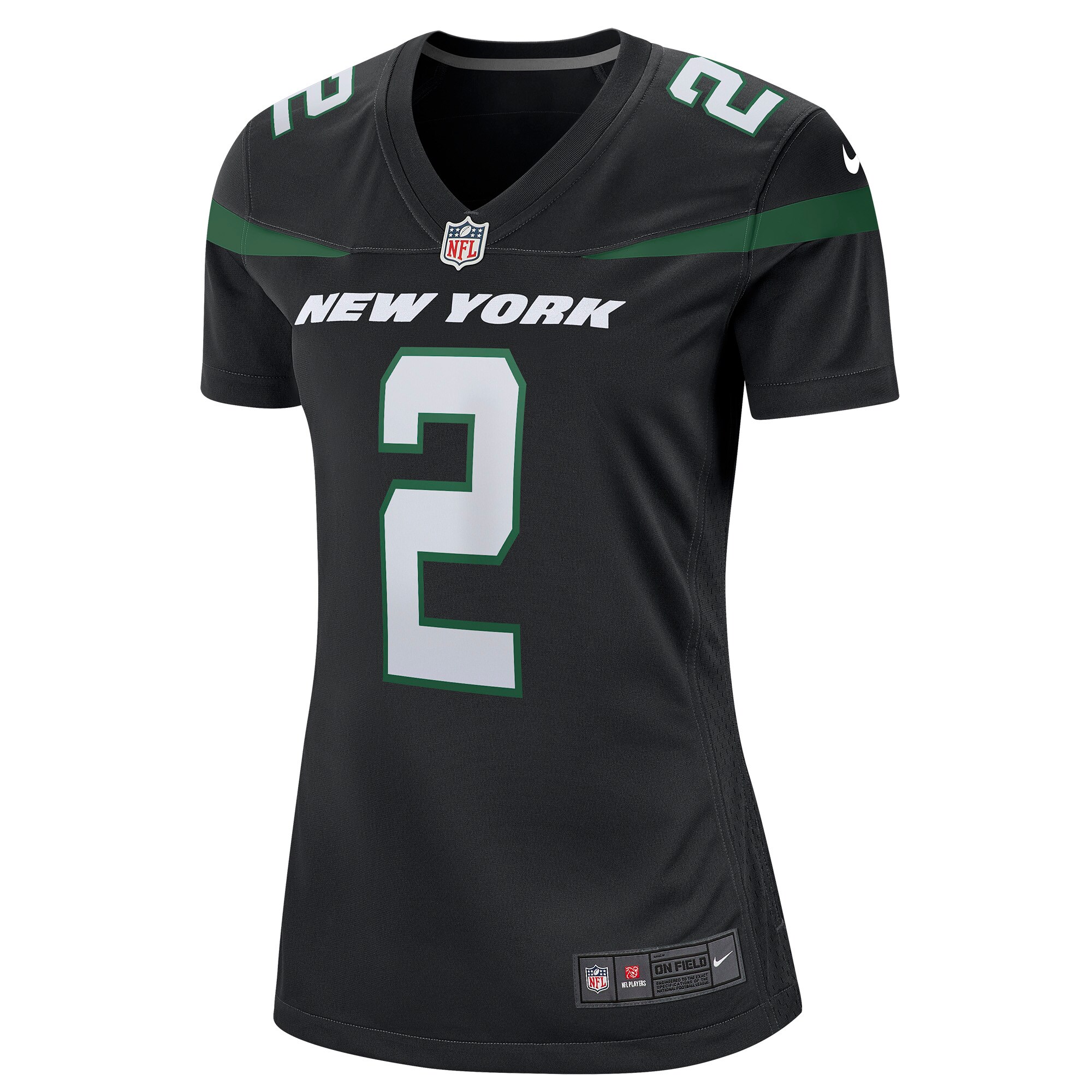 Zach Wilson  New York Jets Women's Game Jersey - Stealth Black
