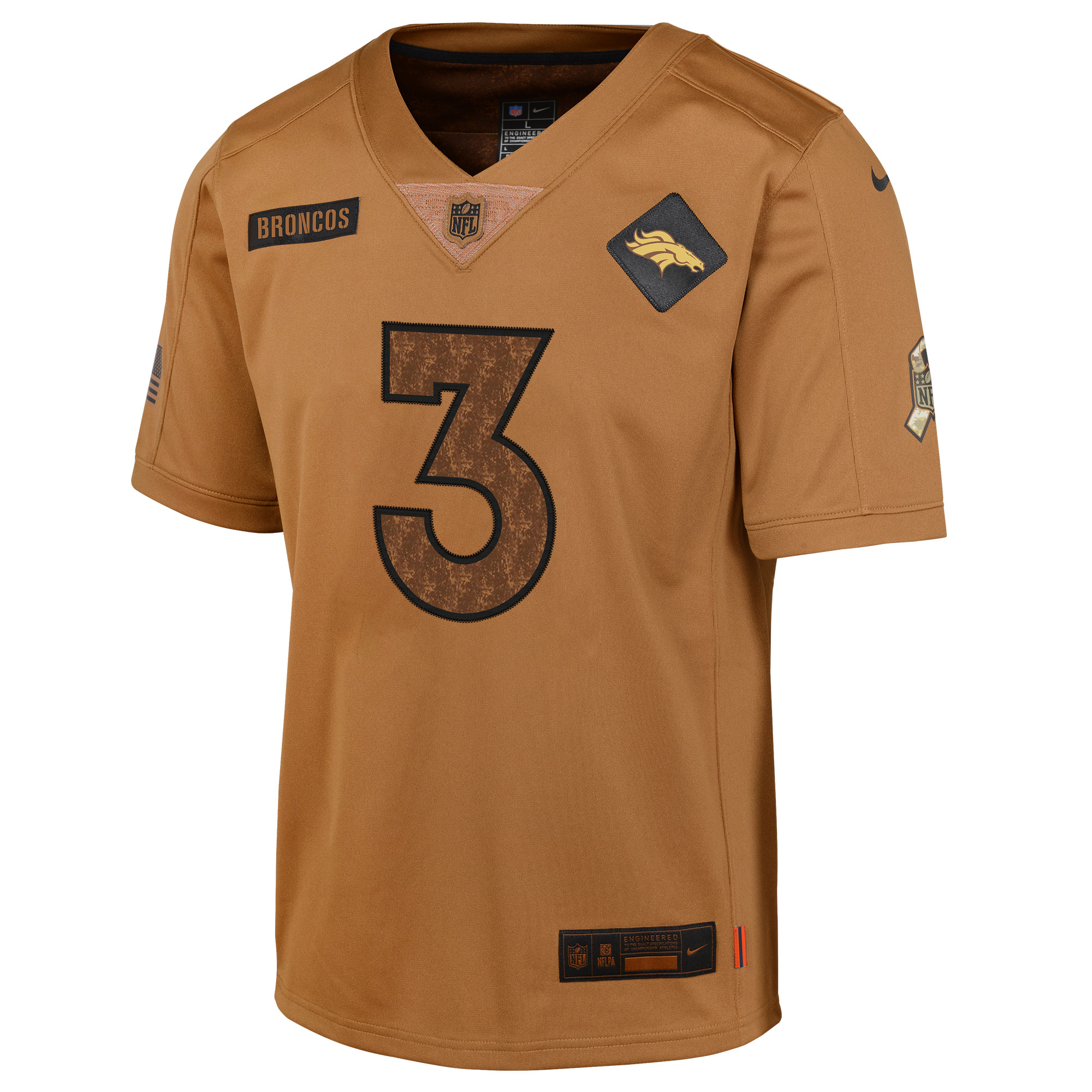 Russell Wilson Denver Broncos Women's 2023 Salute To Service Limited Jersey - Brown