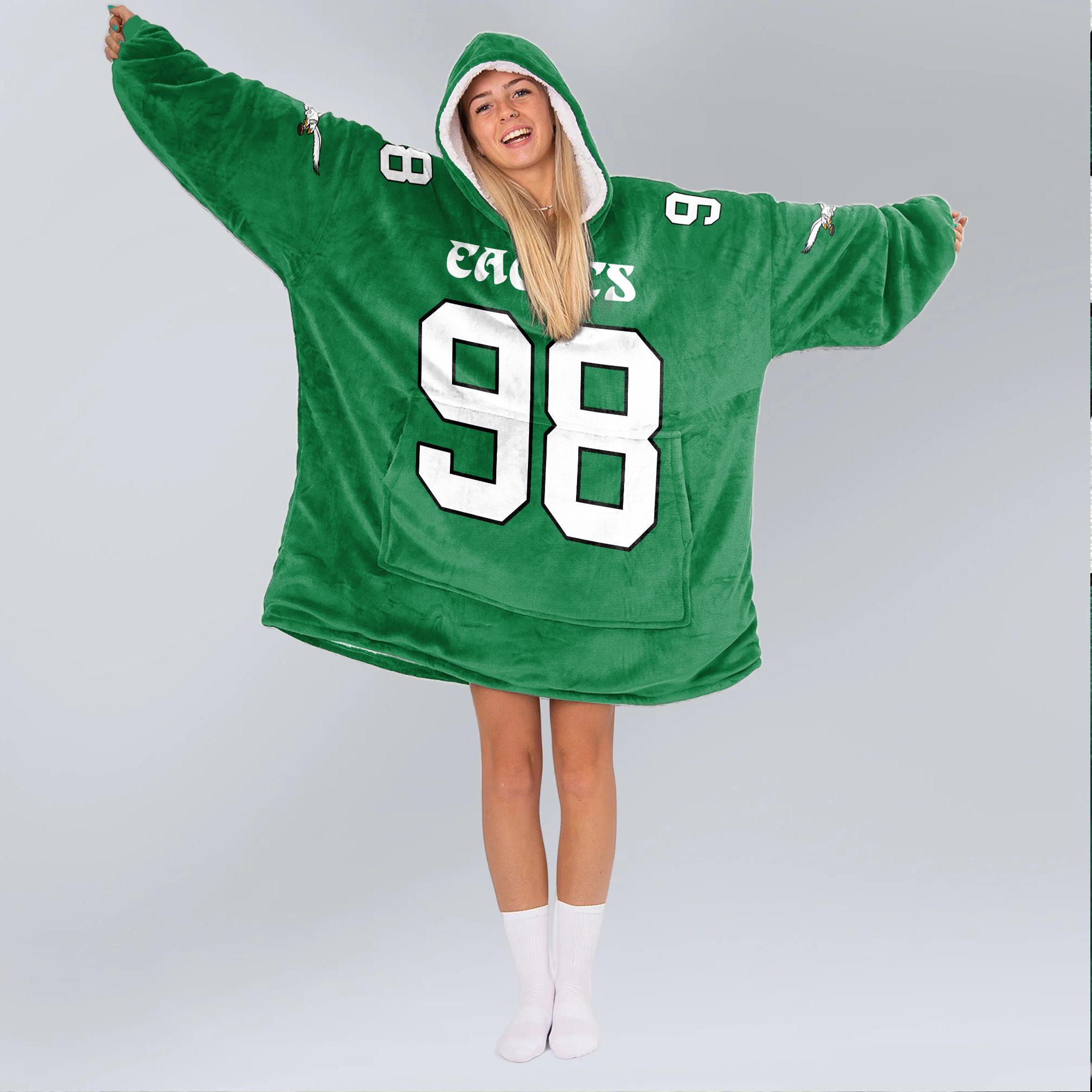 Adult J.C 98 Philadelphia Football Unisex Blanket Hoodie